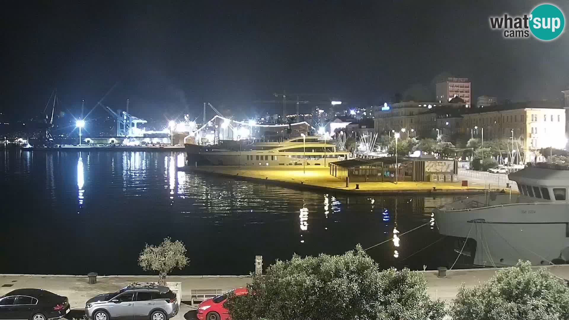 The Riva and Marina in Rijeka  – Live Webcam Croatia