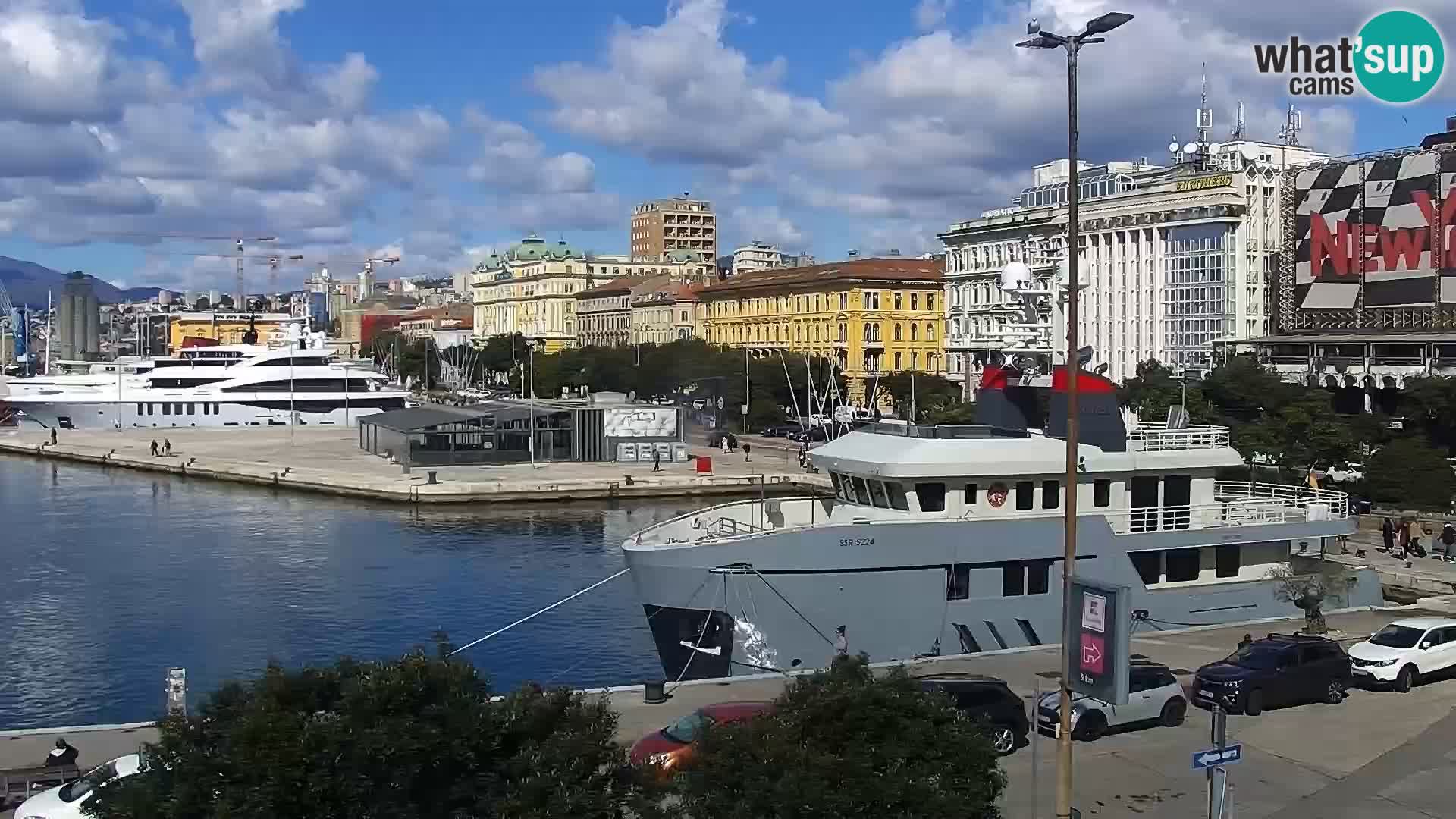 La Riva et Marina à Rijeka – Live Webcam Croatie