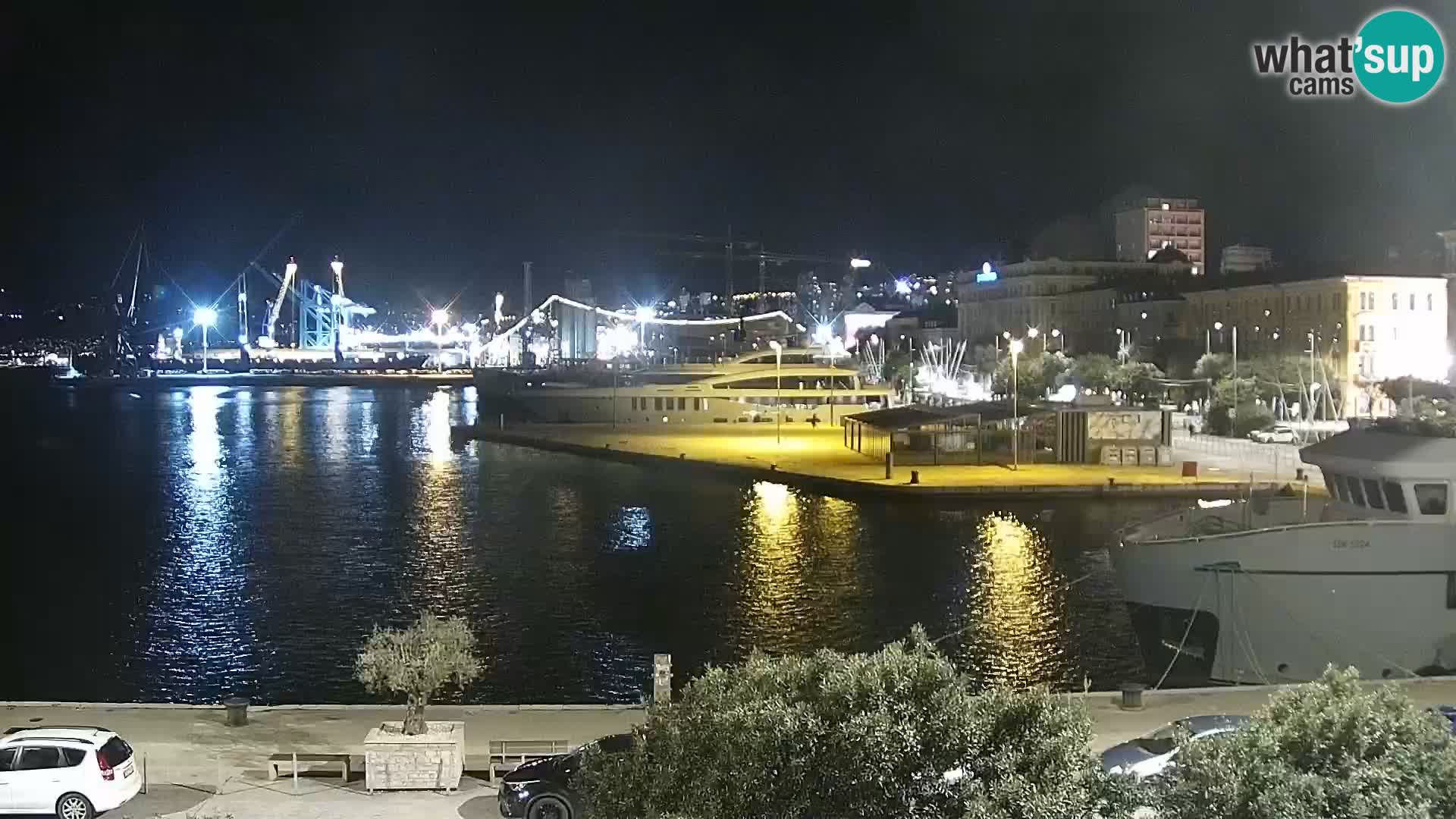 The Riva and Marina in Rijeka  – Live Webcam Croatia