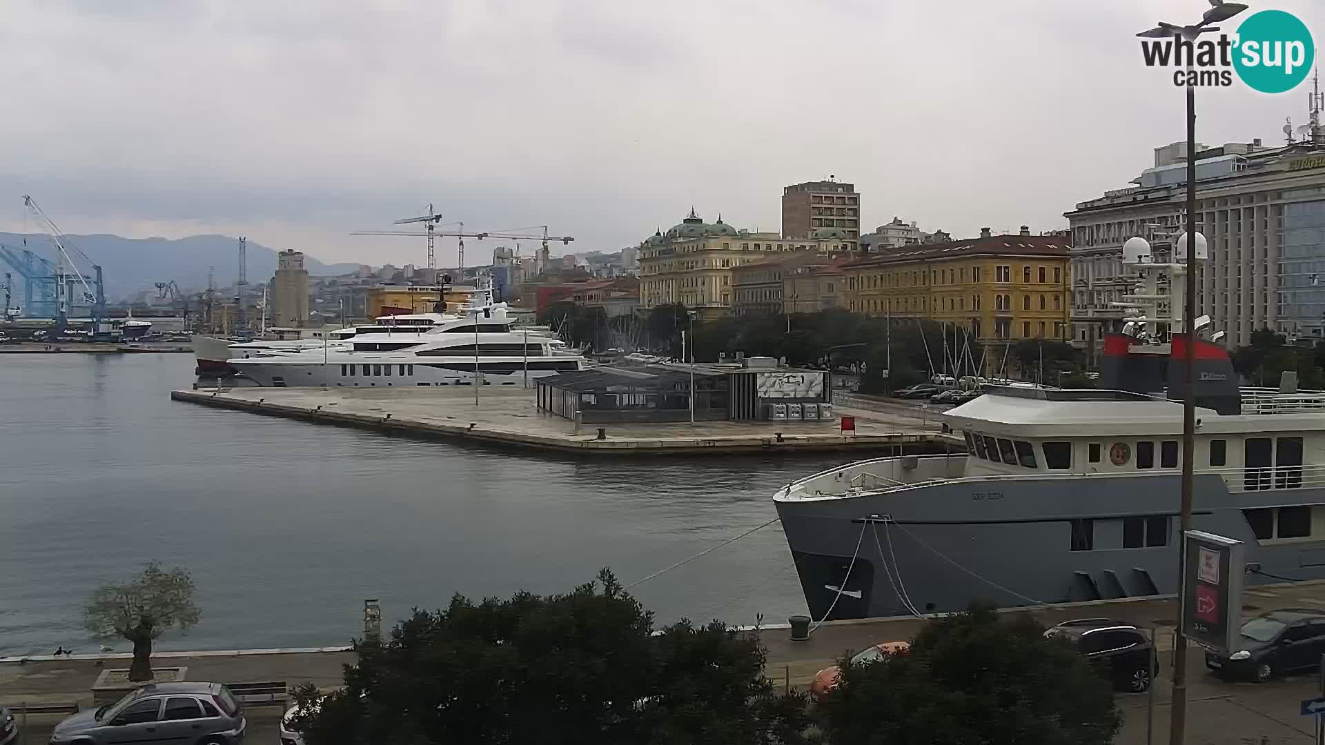 La Riva e la Marina a Rijeka (Fiume) – Live Webcam Croazia