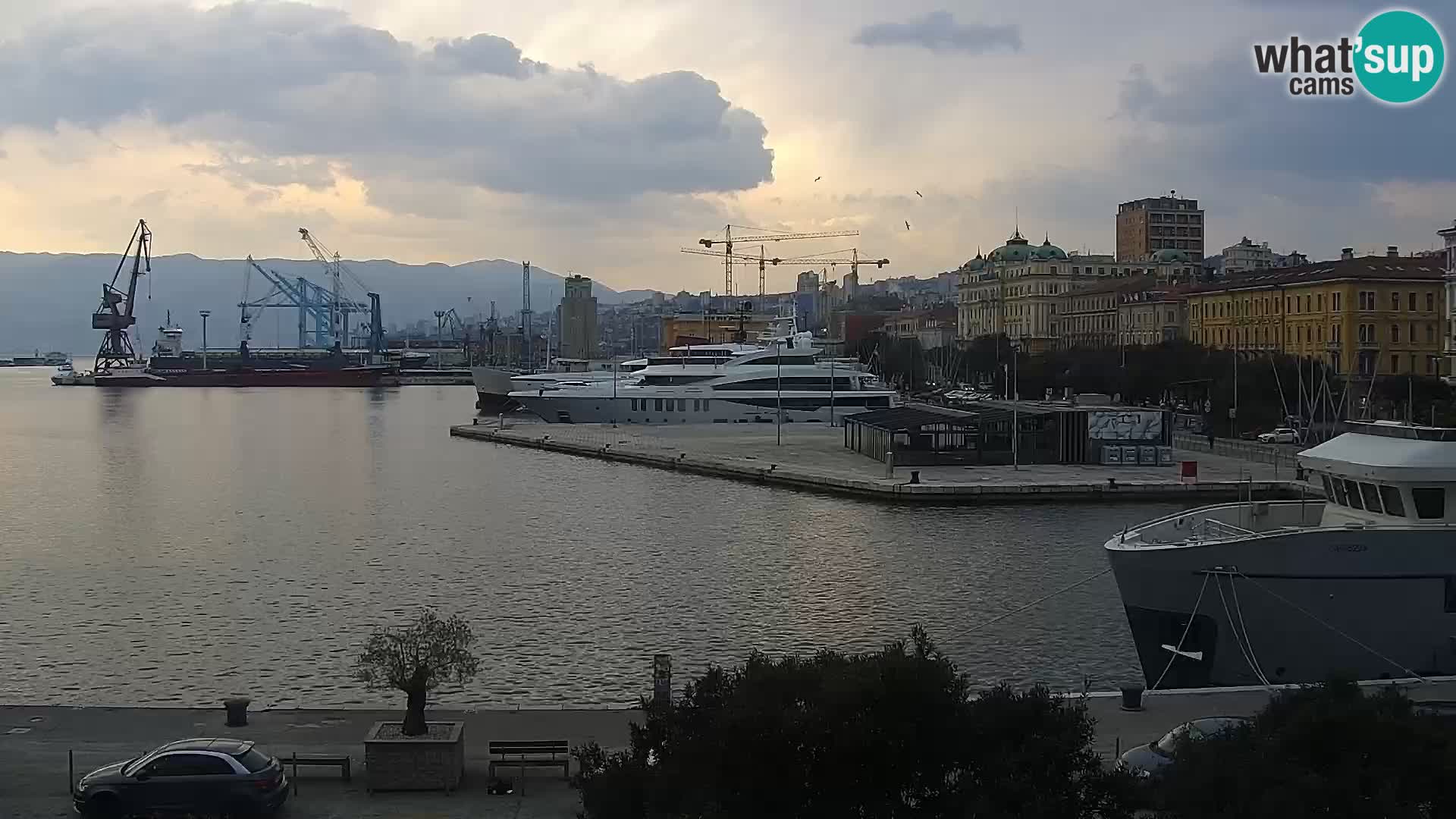 The Riva and Marina in Rijeka  – Live Webcam Croatia
