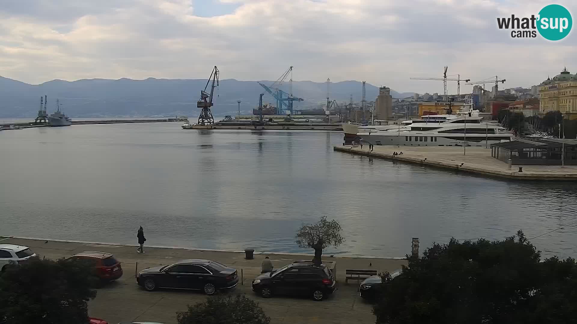 The Riva and Marina in Rijeka  – Live Webcam Croatia