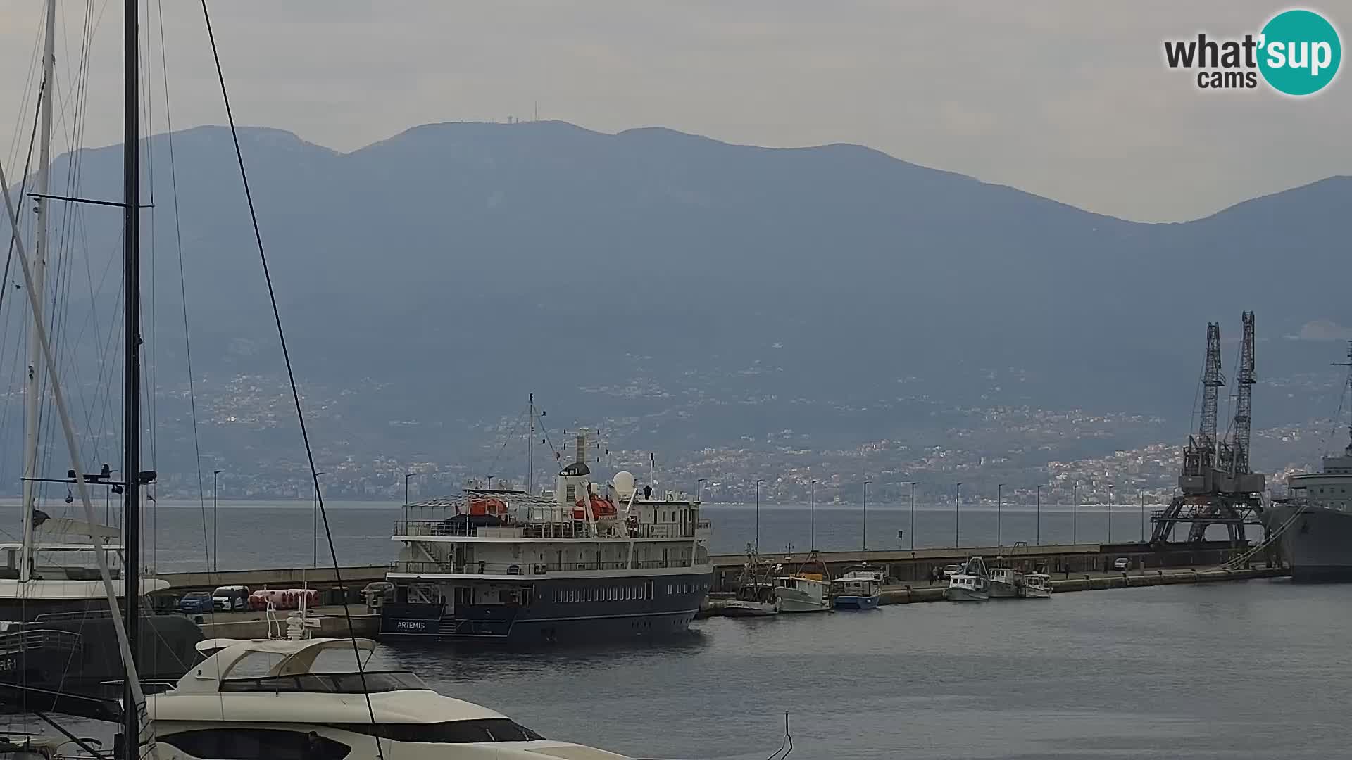 The Riva and Marina in Rijeka  – Live Webcam Croatia
