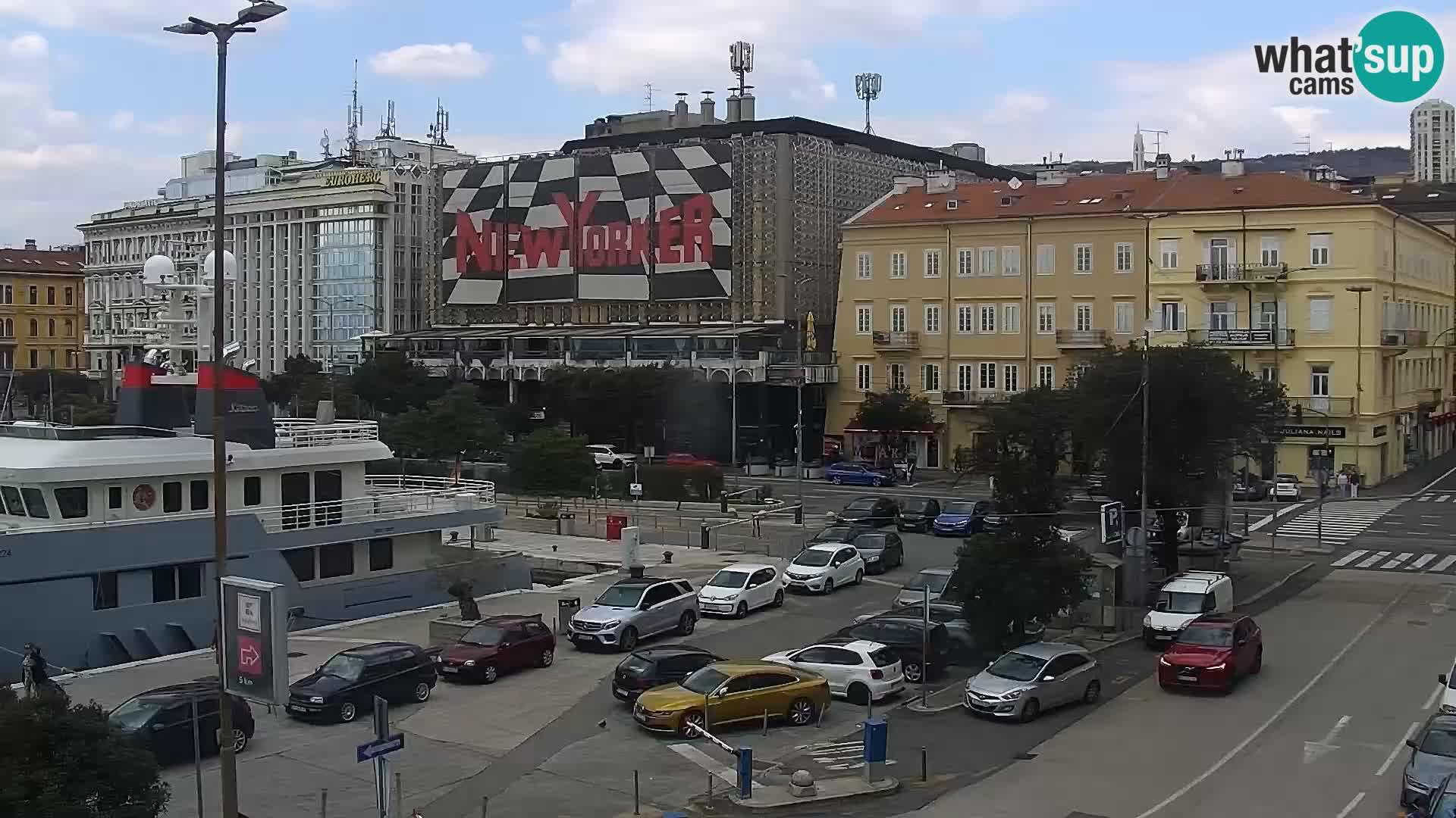 The Riva and Marina in Rijeka  – Live Webcam Croatia