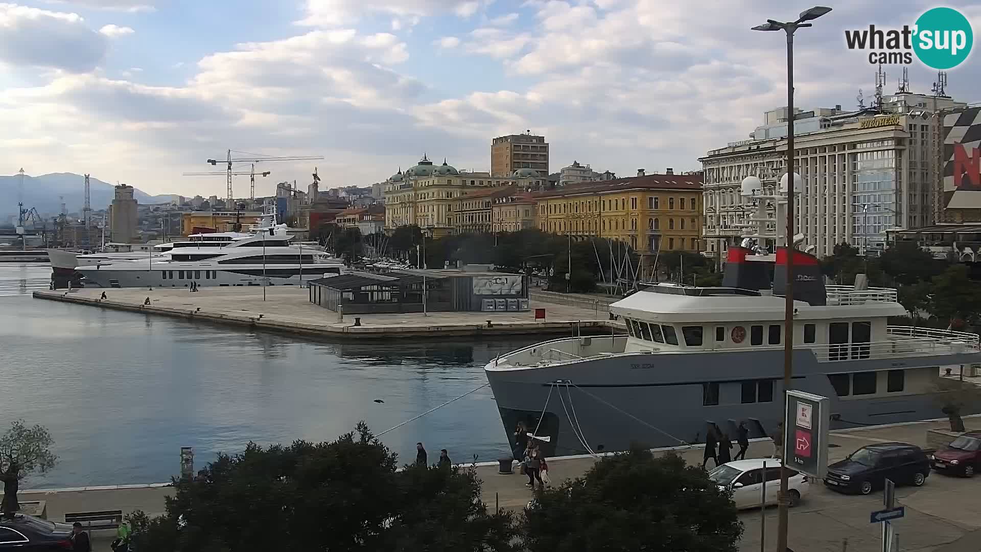 The Riva and Marina in Rijeka – Live Webcam Croatia