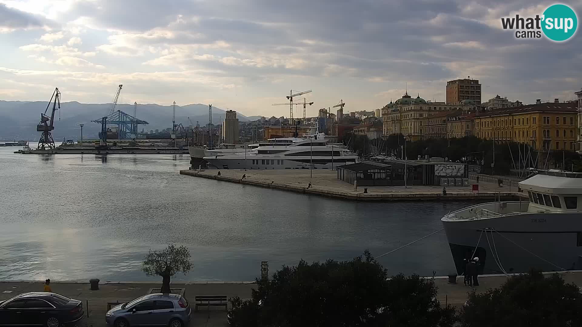 Die Riva und Marina in Rijeka – Live Webcam Kroatien