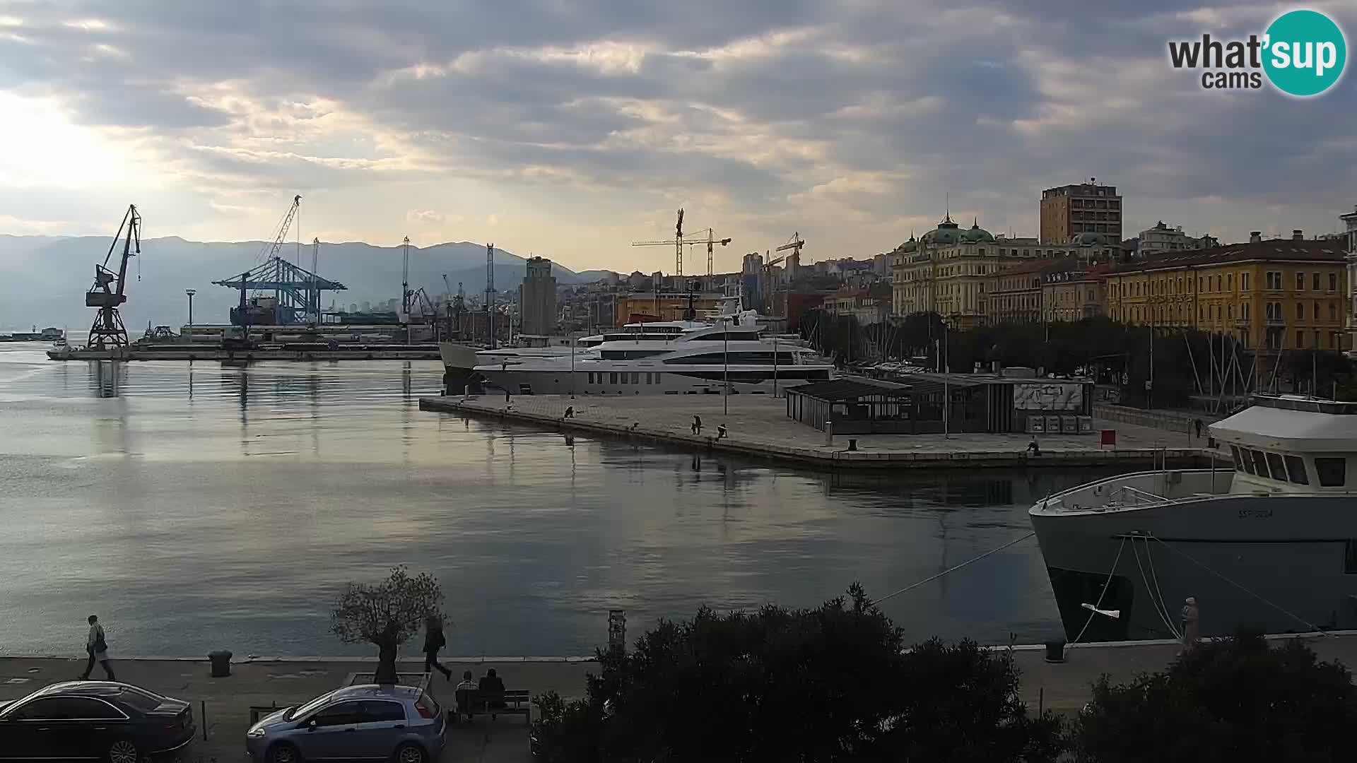 The Riva and Marina in Rijeka  – Live Webcam Croatia