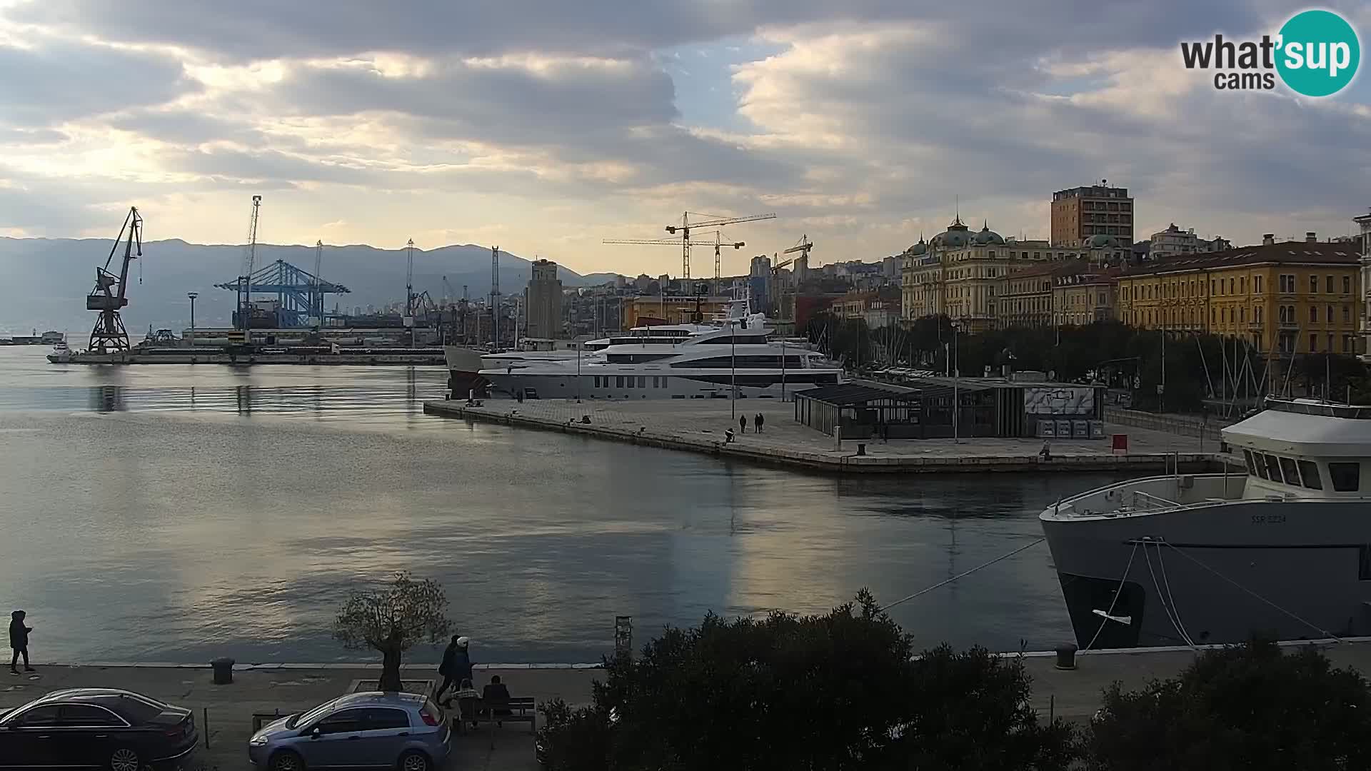 The Riva and Marina in Rijeka  – Live Webcam Croatia
