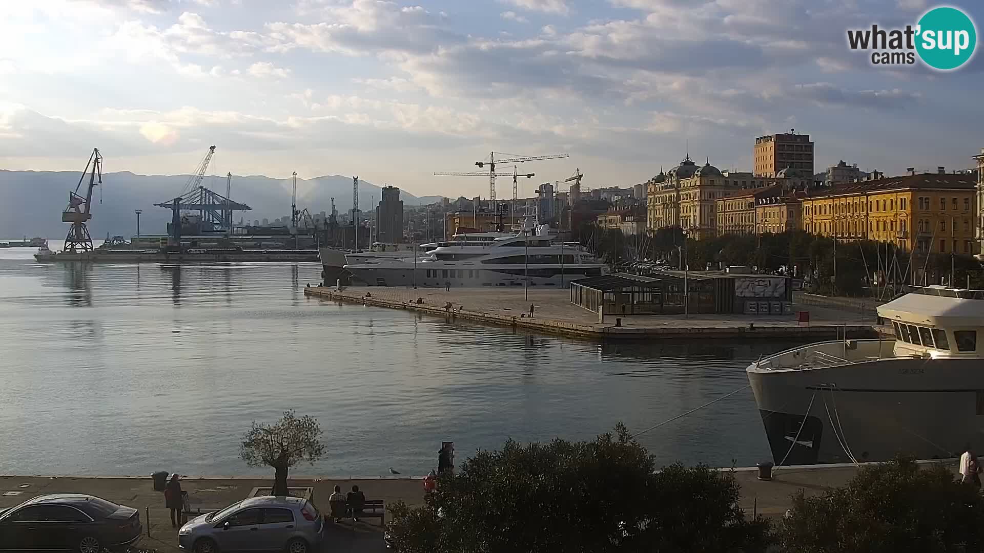 La Riva e la Marina a Rijeka (Fiume) – Live Webcam Croazia