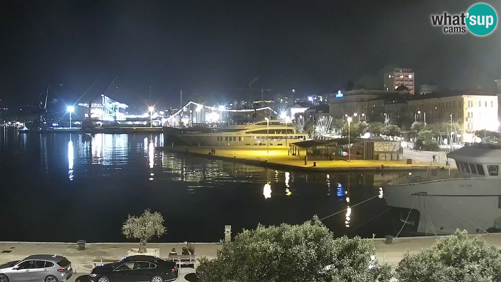 Die Riva und Marina in Rijeka – Live Webcam Kroatien