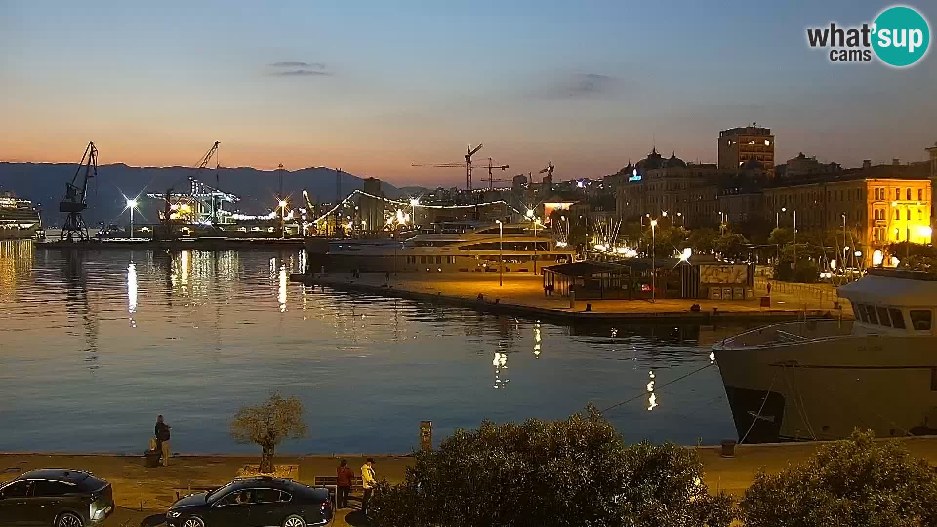 Die Riva und Marina in Rijeka – Live Webcam Kroatien