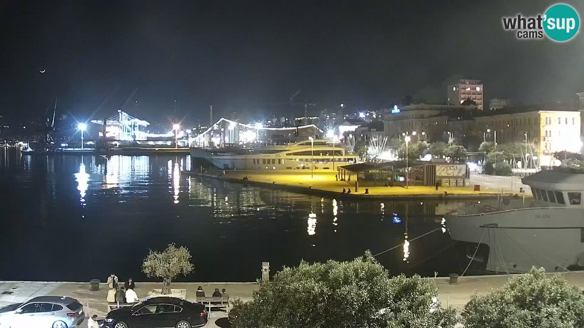 La Riva y Marina en Rijeka – Webcam en vivo Croacia