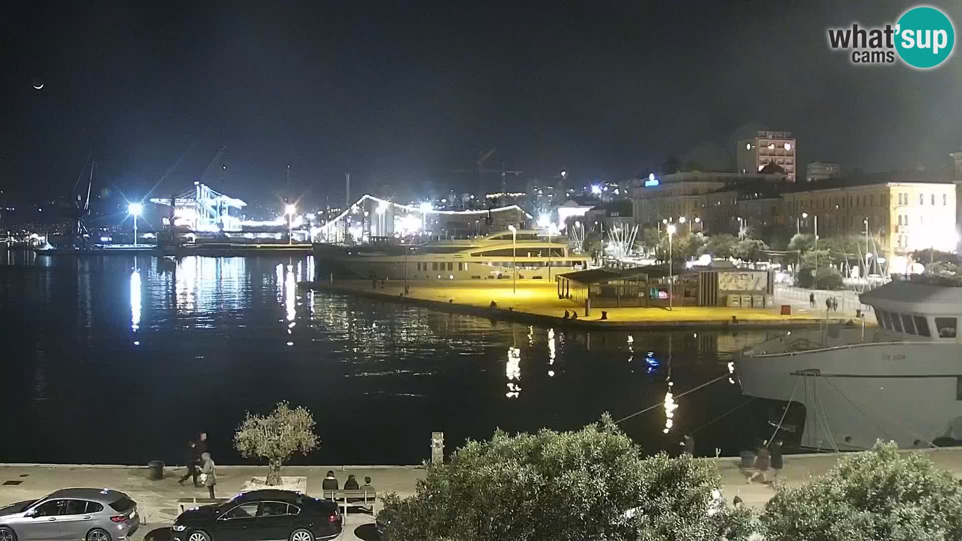 La Riva et Marina à Rijeka – Live Webcam Croatie