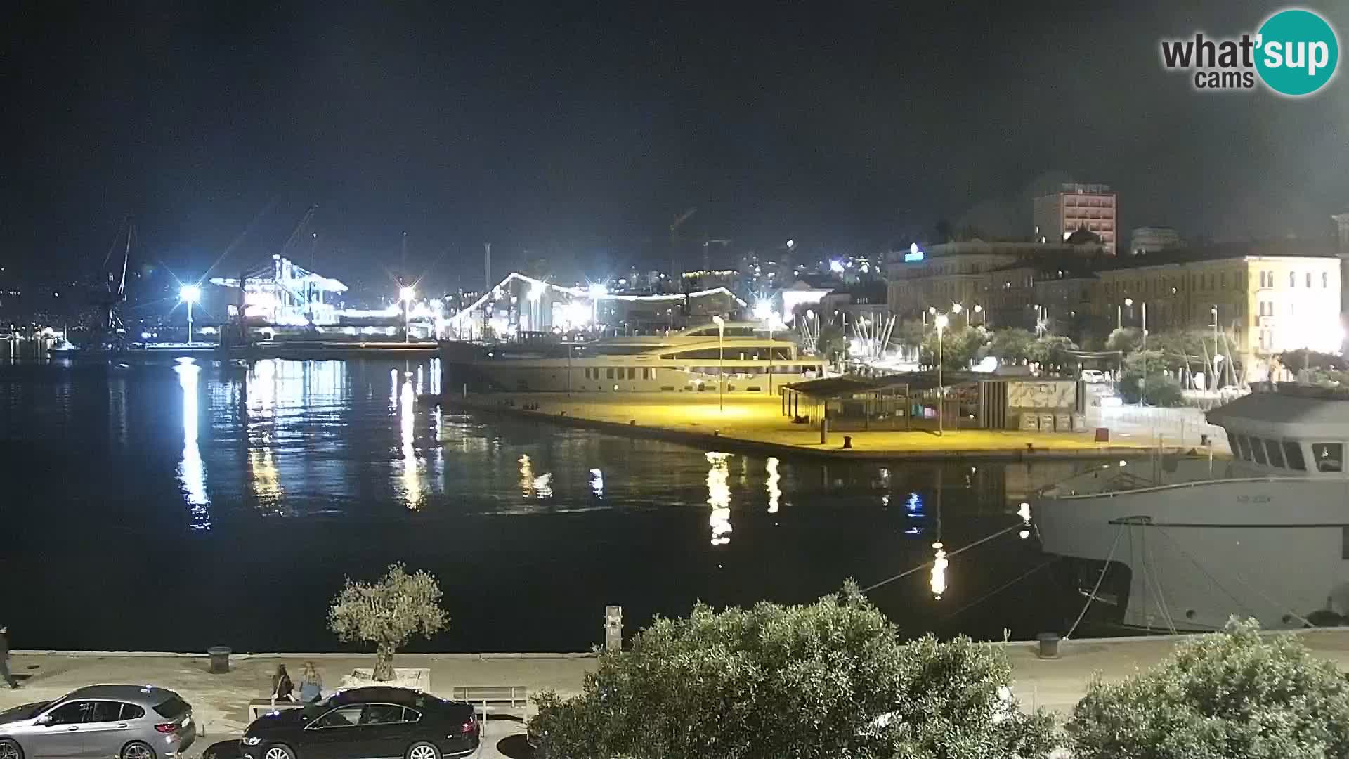 La Riva y Marina en Rijeka – Webcam en vivo Croacia