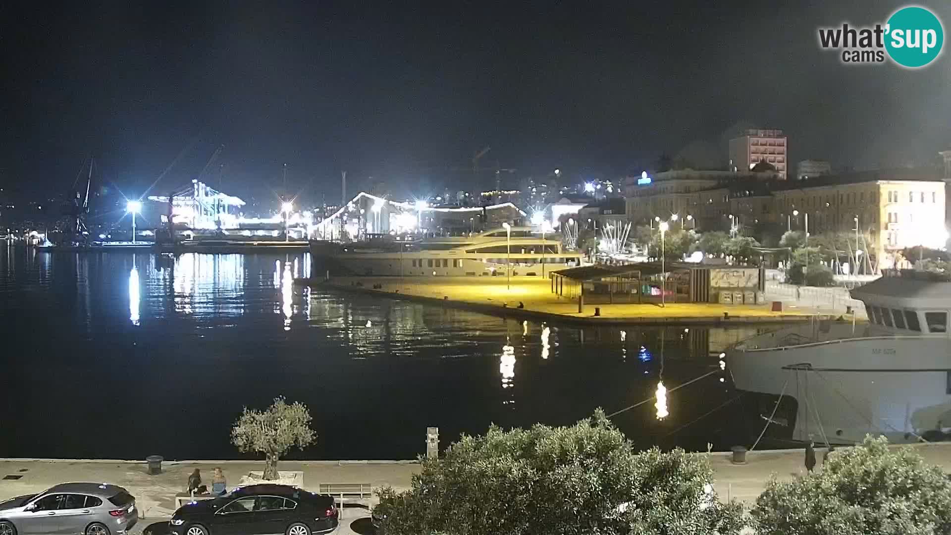 La Riva y Marina en Rijeka – Webcam en vivo Croacia