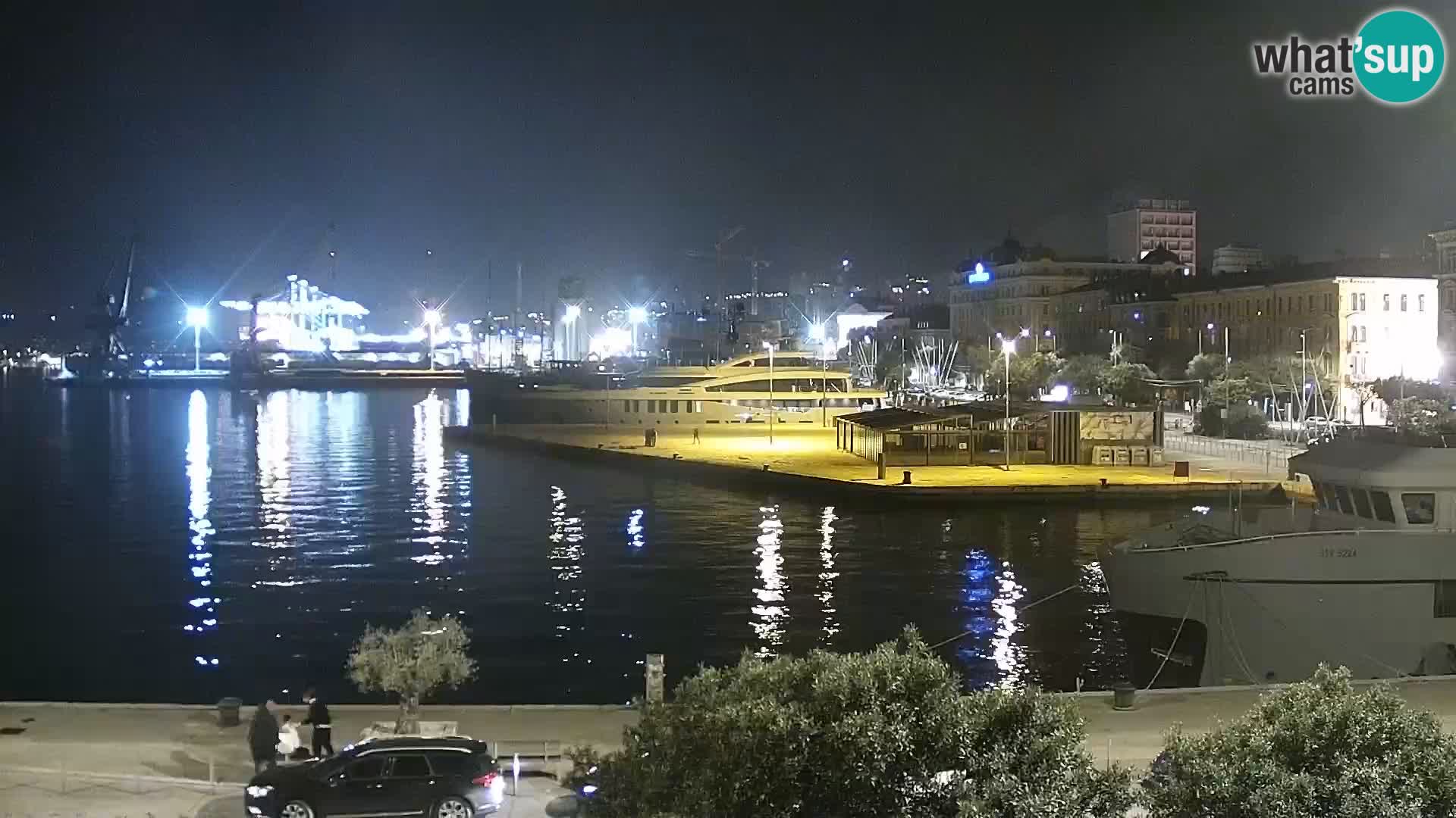 The Riva and Marina in Rijeka  – Live Webcam Croatia