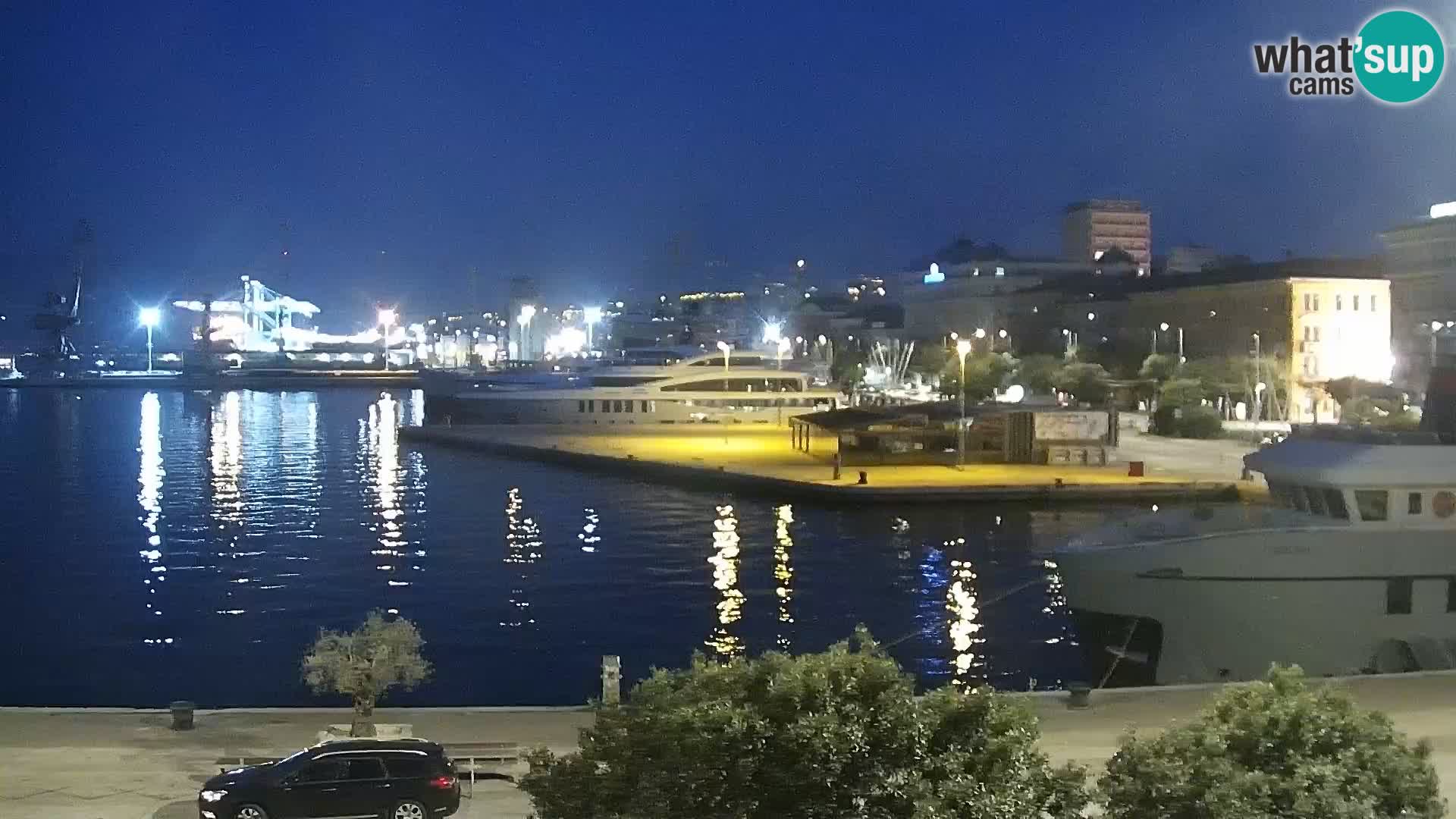 The Riva and Marina in Rijeka  – Live Webcam Croatia