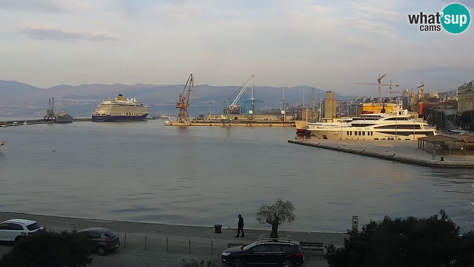 The Riva and Marina in Rijeka  – Live Webcam Croatia