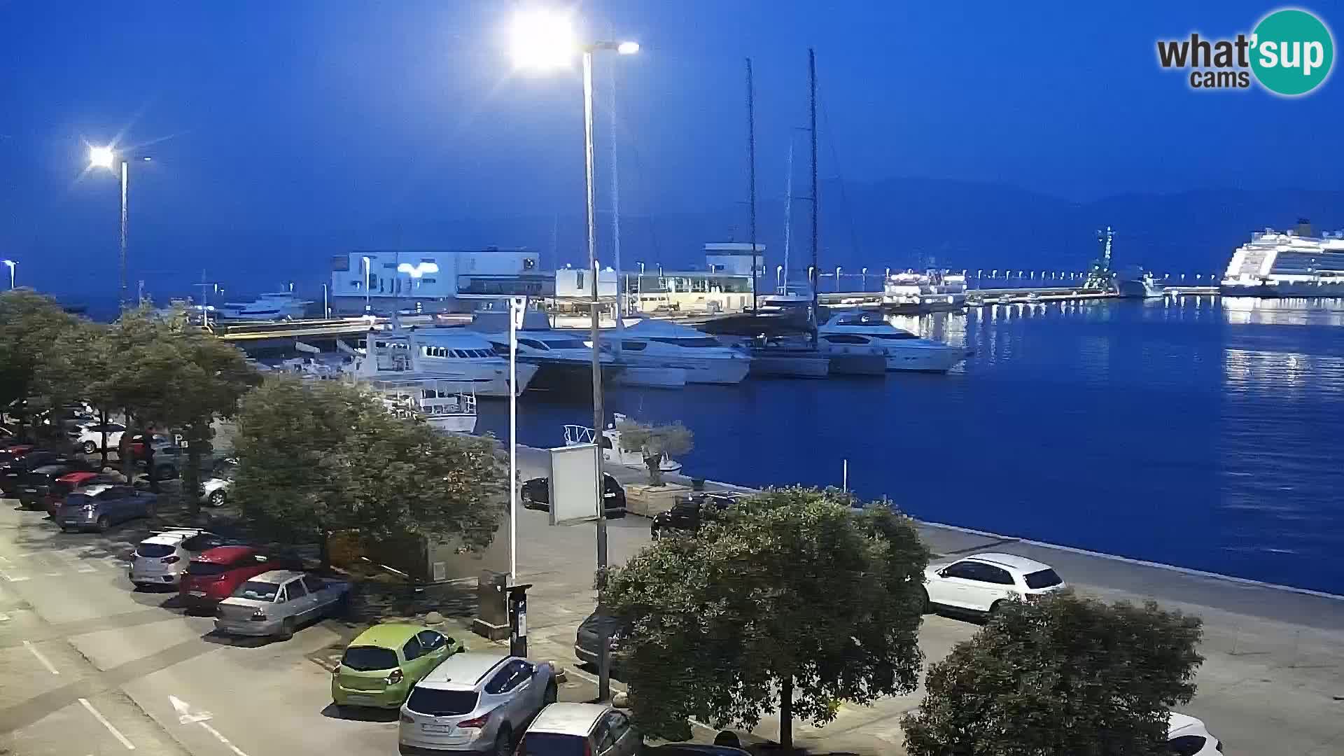 La Riva y Marina en Rijeka – Webcam en vivo Croacia