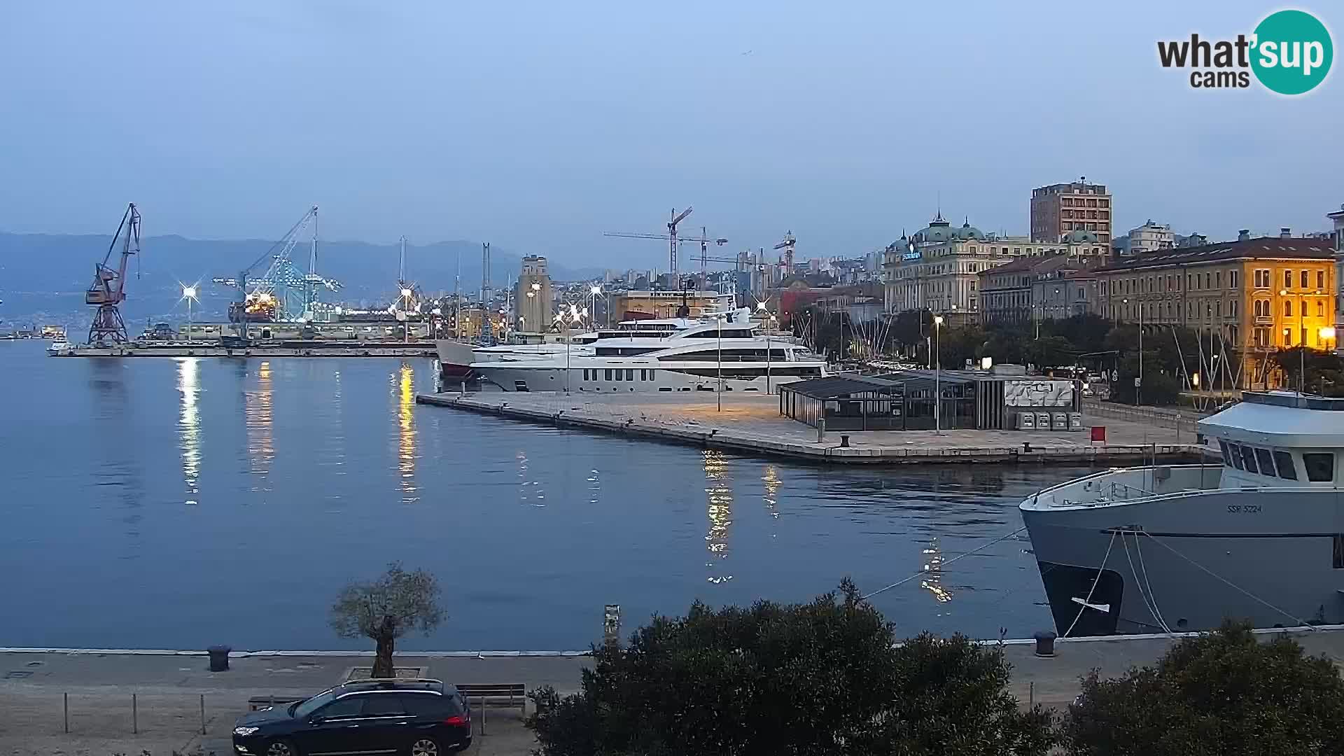 The Riva and Marina in Rijeka  – Live Webcam Croatia