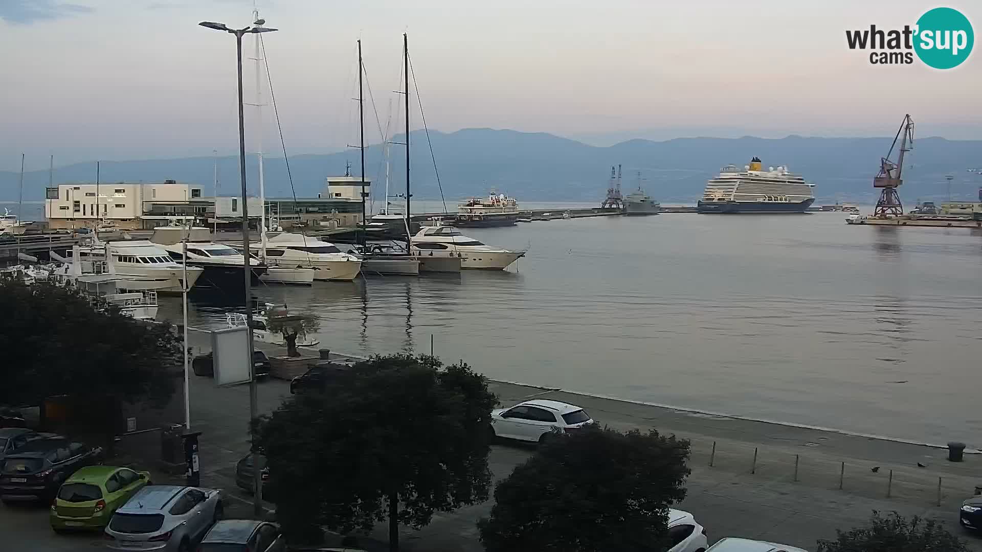 Die Riva und Marina in Rijeka – Live Webcam Kroatien