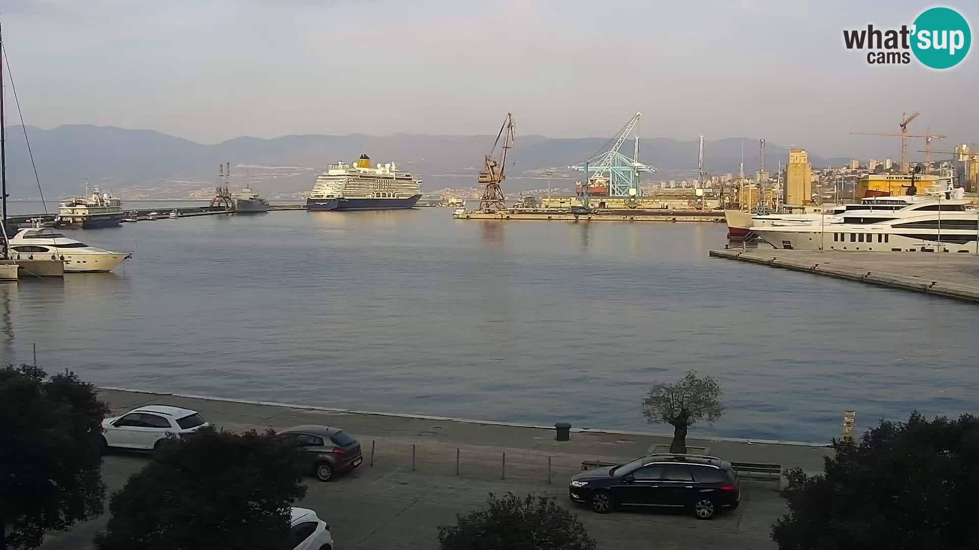 La Riva e la Marina a Rijeka (Fiume) – Live Webcam Croazia