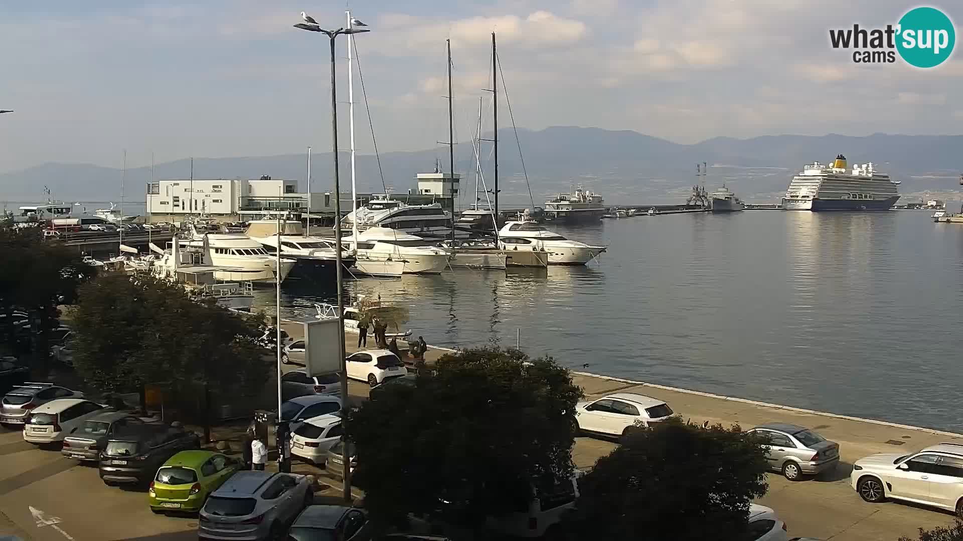 La Riva y Marina en Rijeka – Webcam en vivo Croacia