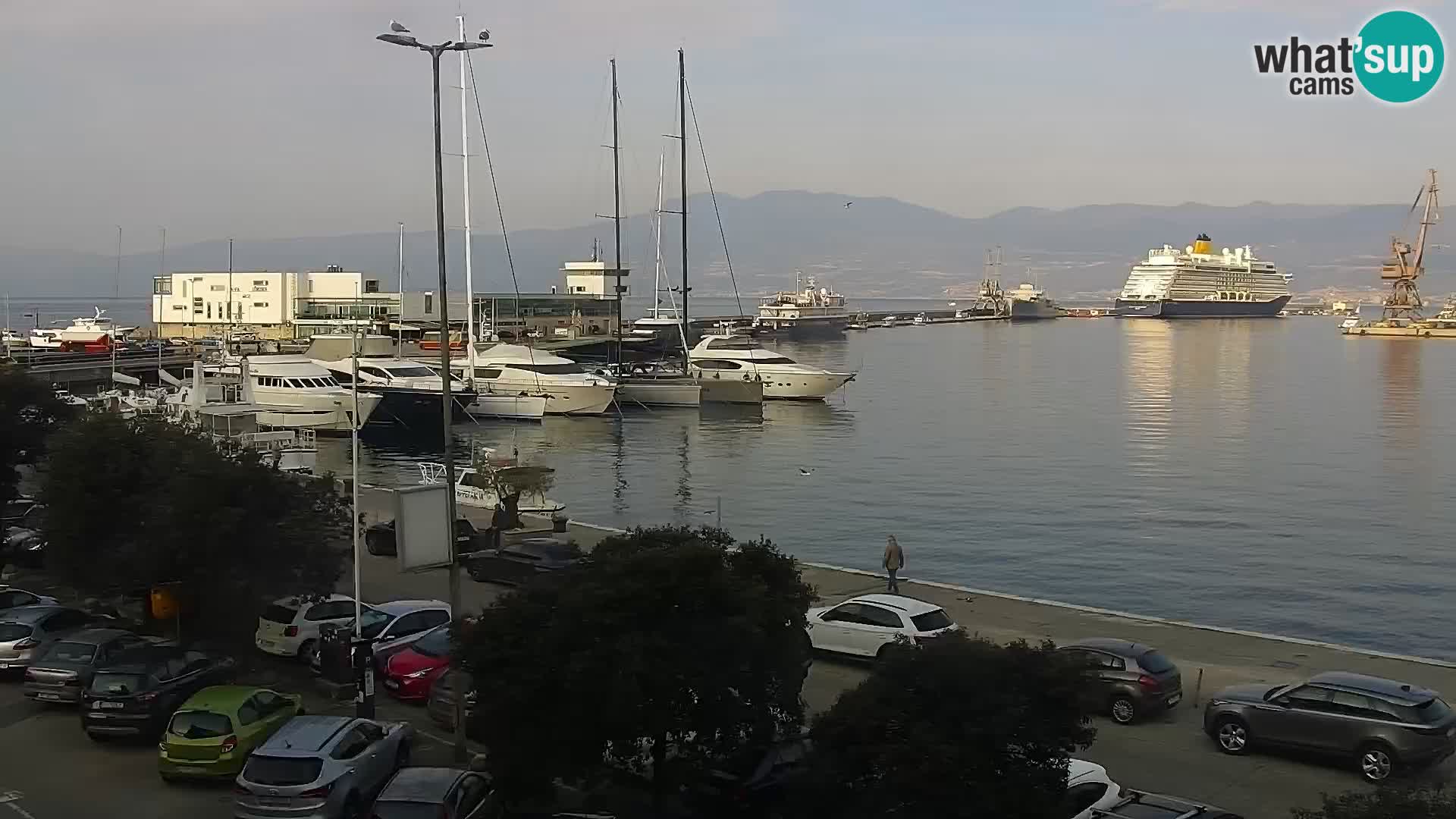 Die Riva und Marina in Rijeka – Live Webcam Kroatien