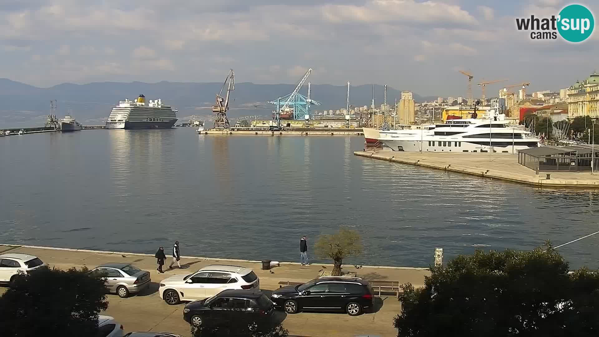 Die Riva und Marina in Rijeka – Live Webcam Kroatien