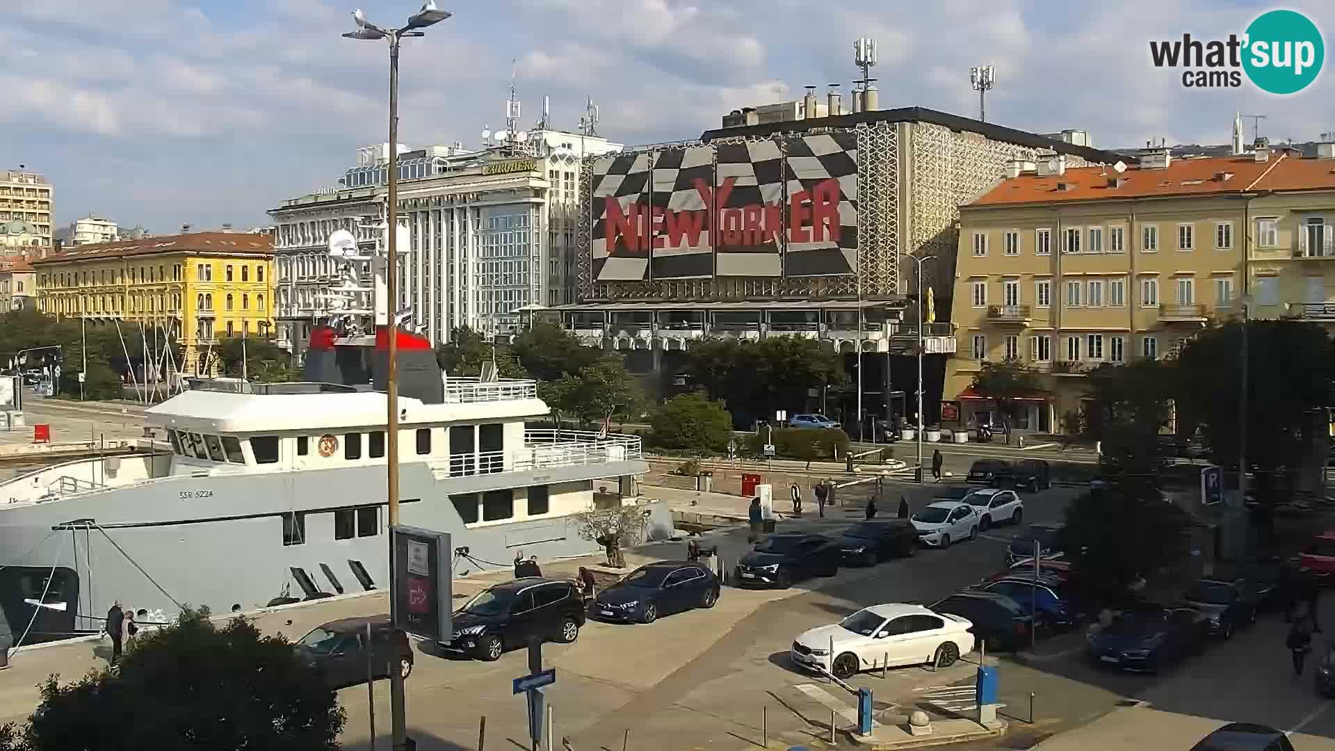 The Riva and Marina in Rijeka  – Live Webcam Croatia