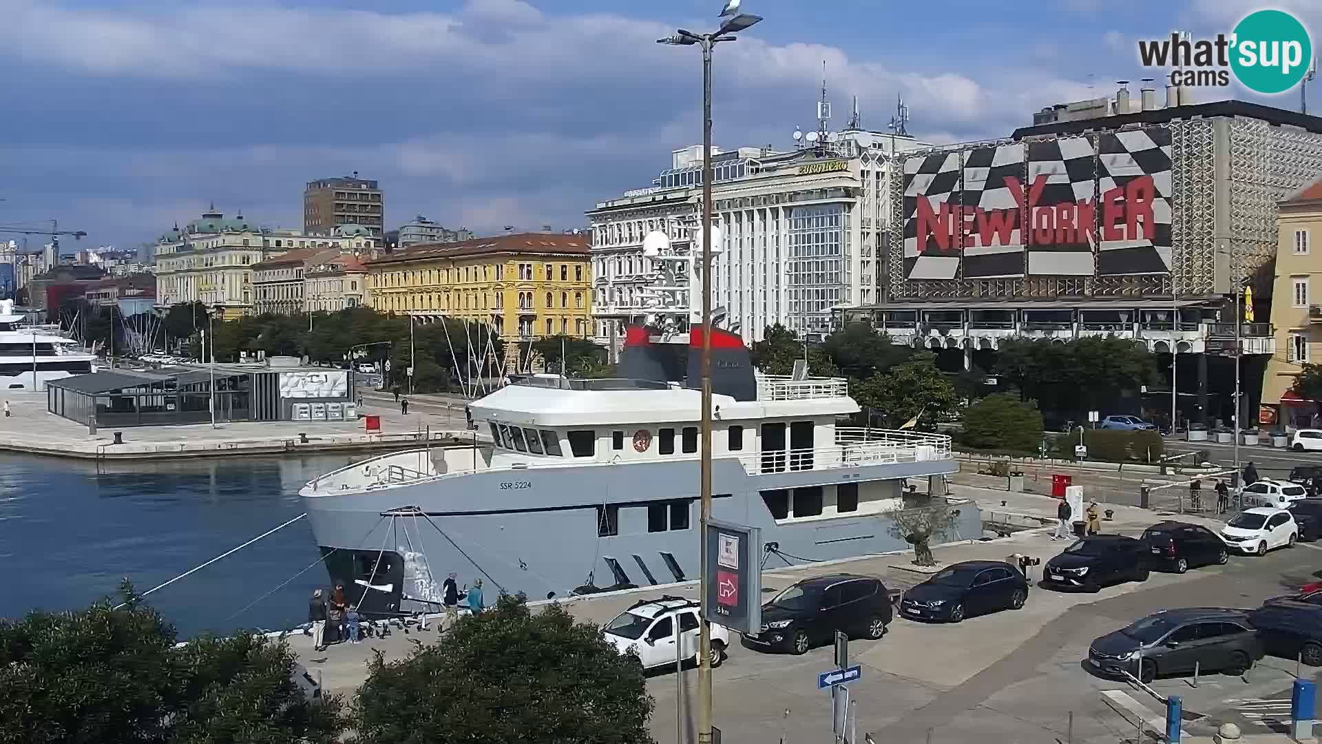 Riva i Marina u Rijeci – Web kamera uživo u Hrvatskoj