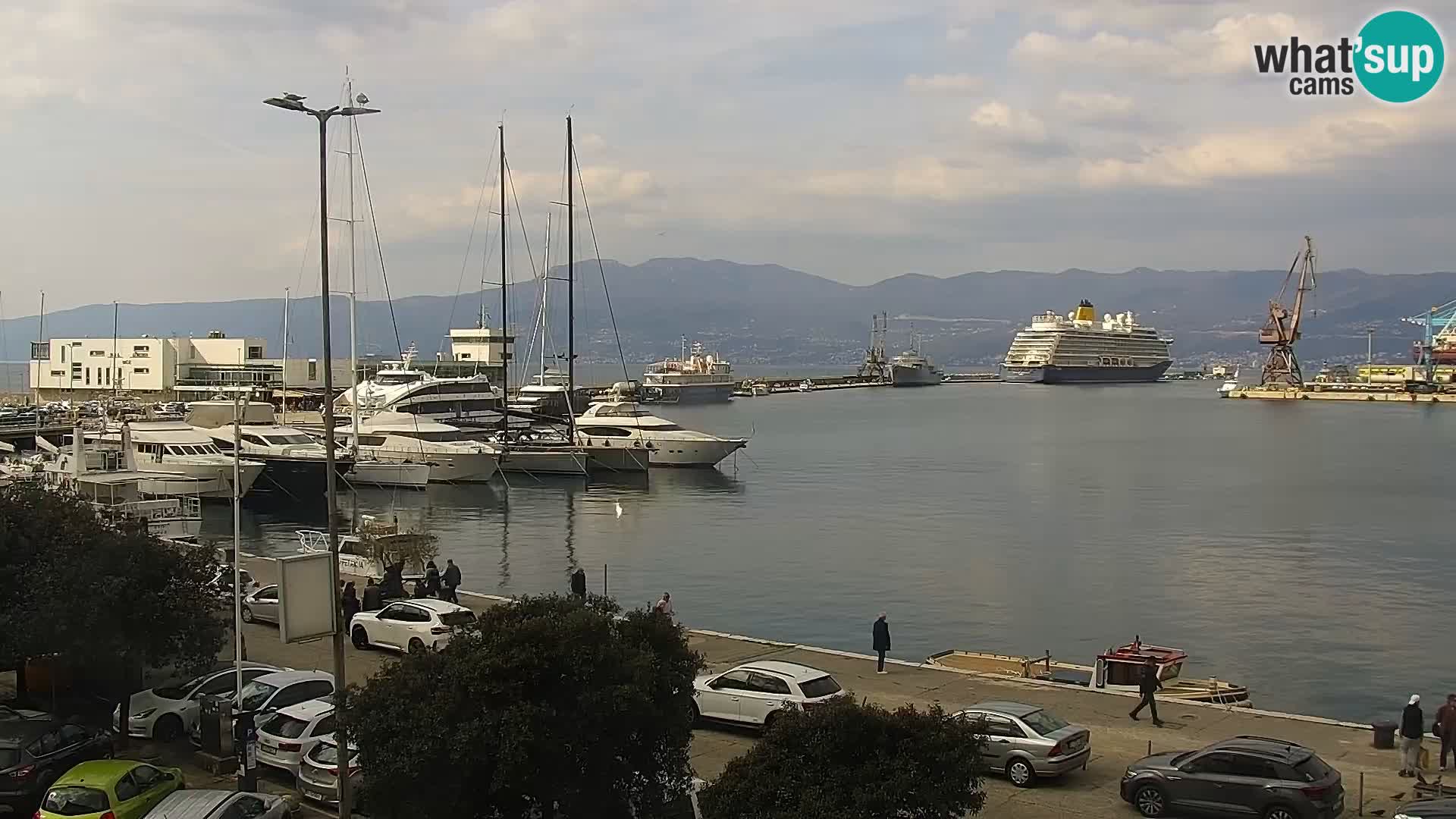 Die Riva und Marina in Rijeka – Live Webcam Kroatien