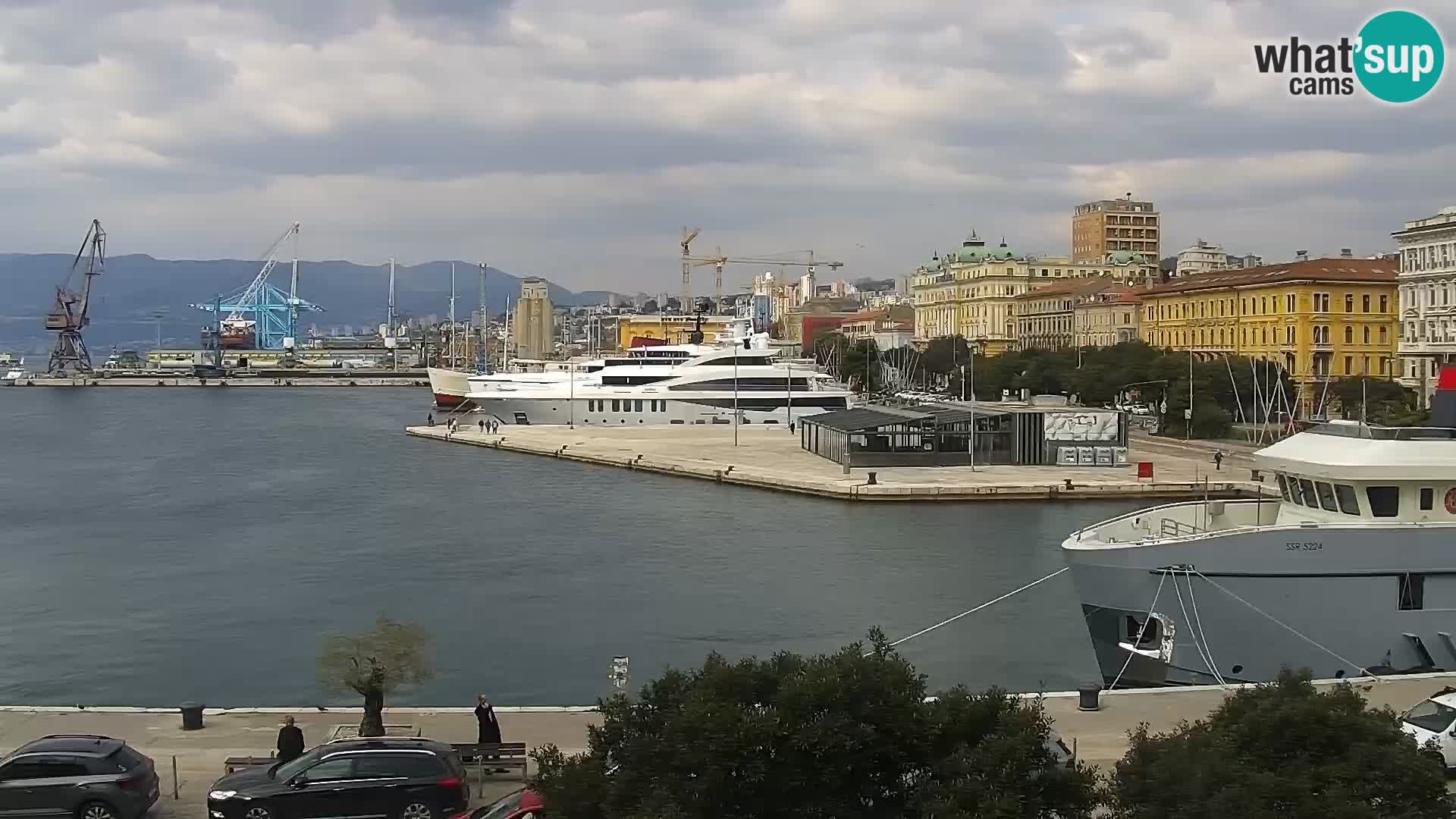 The Riva and Marina in Rijeka  – Live Webcam Croatia