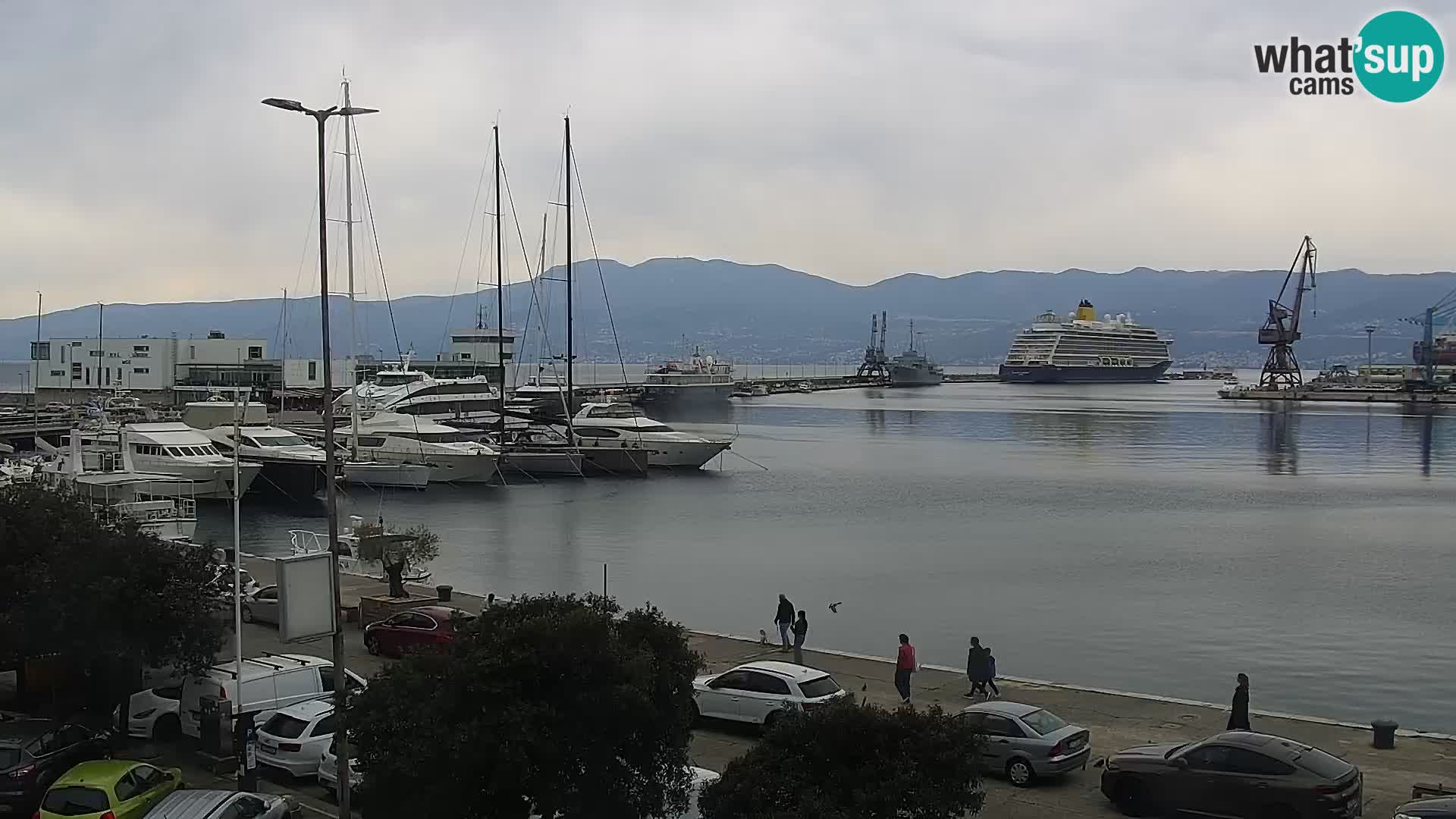 La Riva e la Marina a Rijeka (Fiume) – Live Webcam Croazia