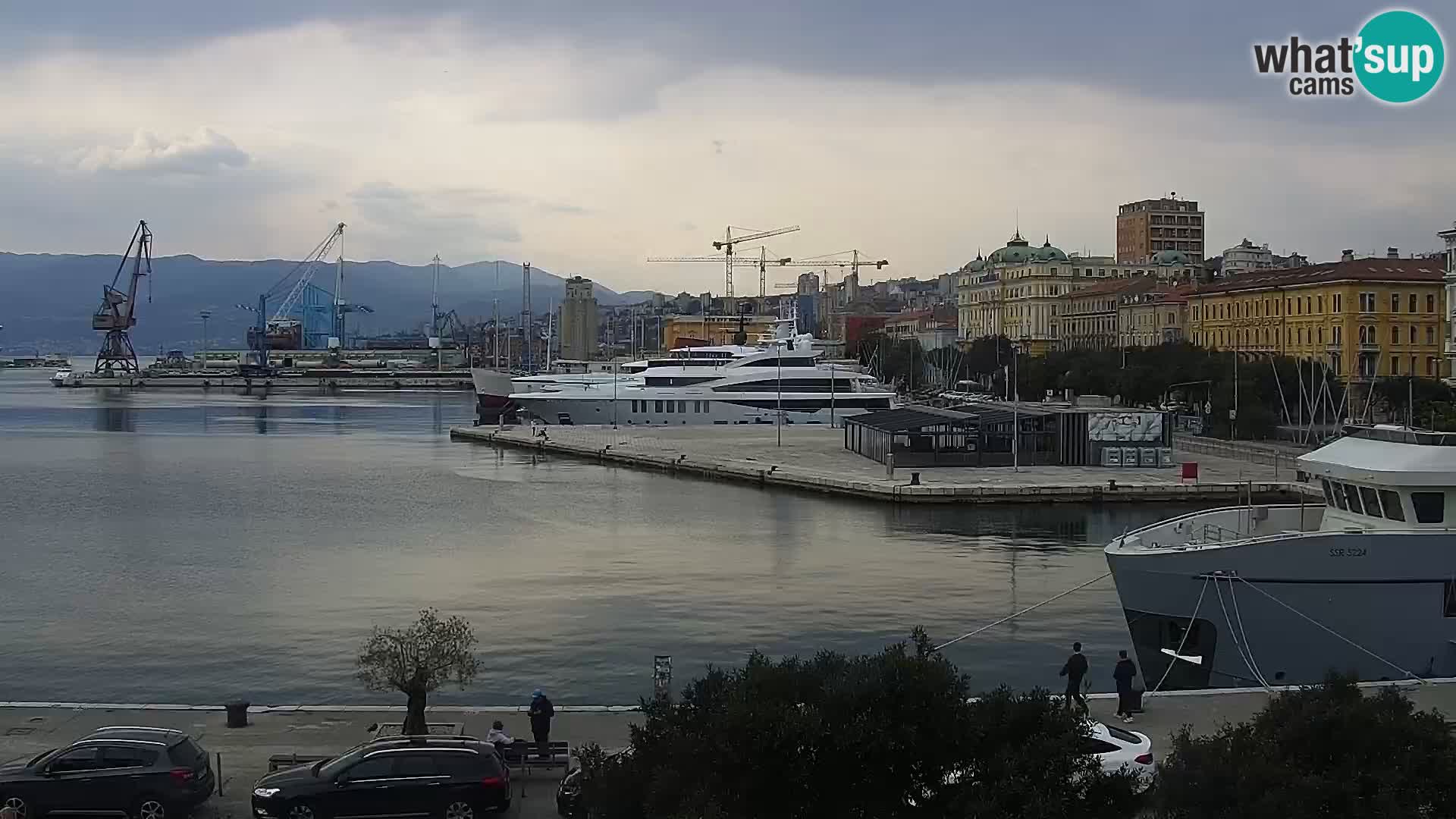 The Riva and Marina in Rijeka  – Live Webcam Croatia