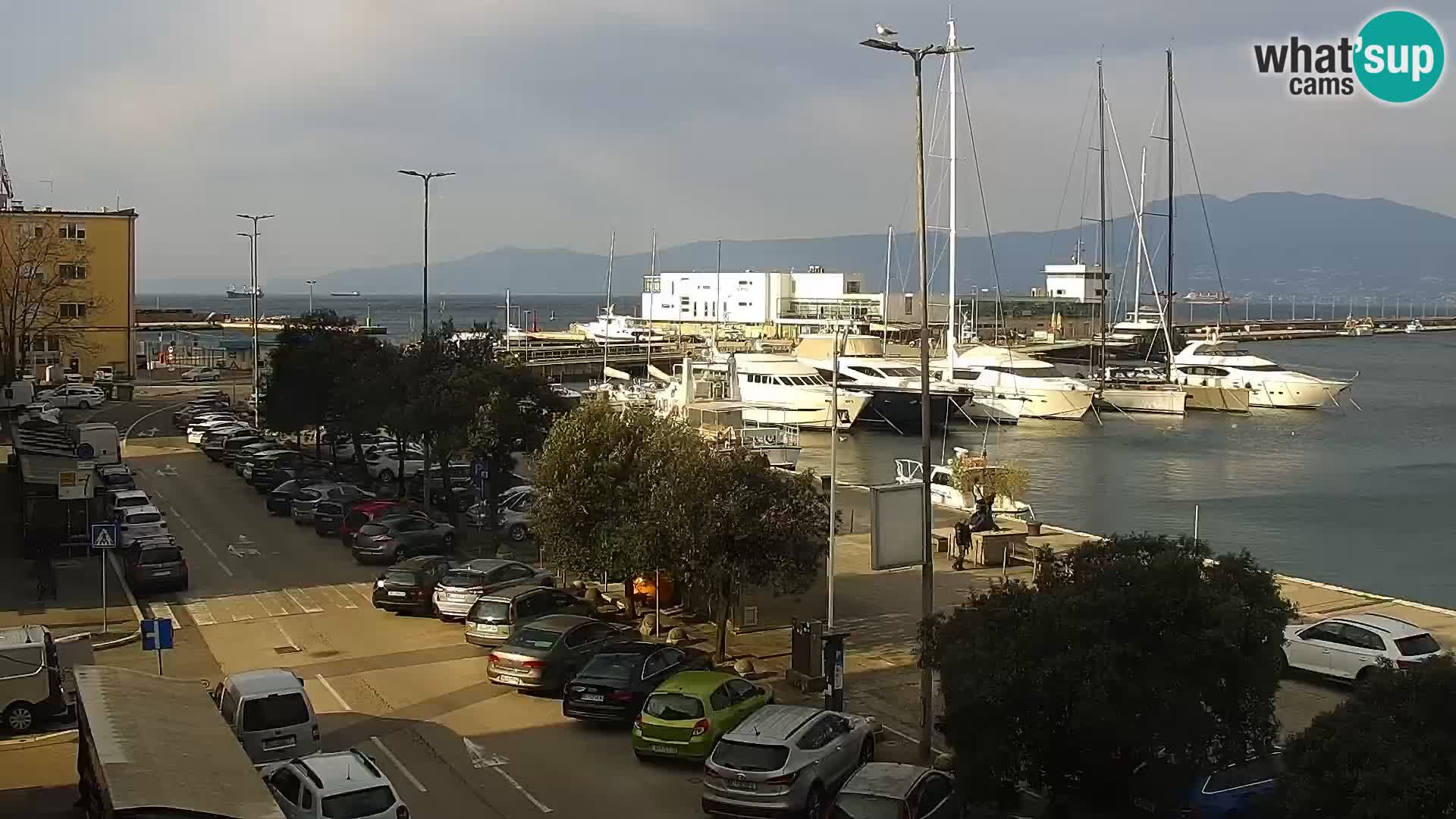 The Riva and Marina in Rijeka  – Live Webcam Croatia