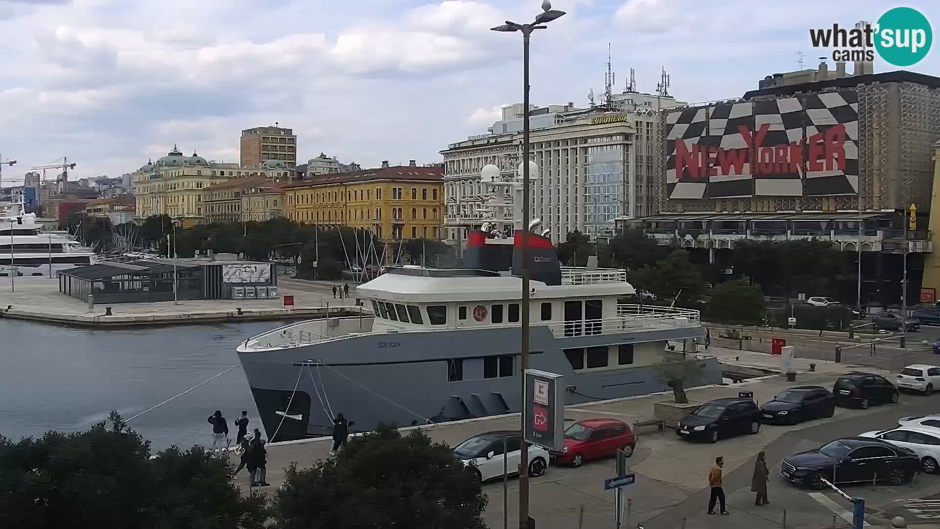 The Riva and Marina in Rijeka  – Live Webcam Croatia