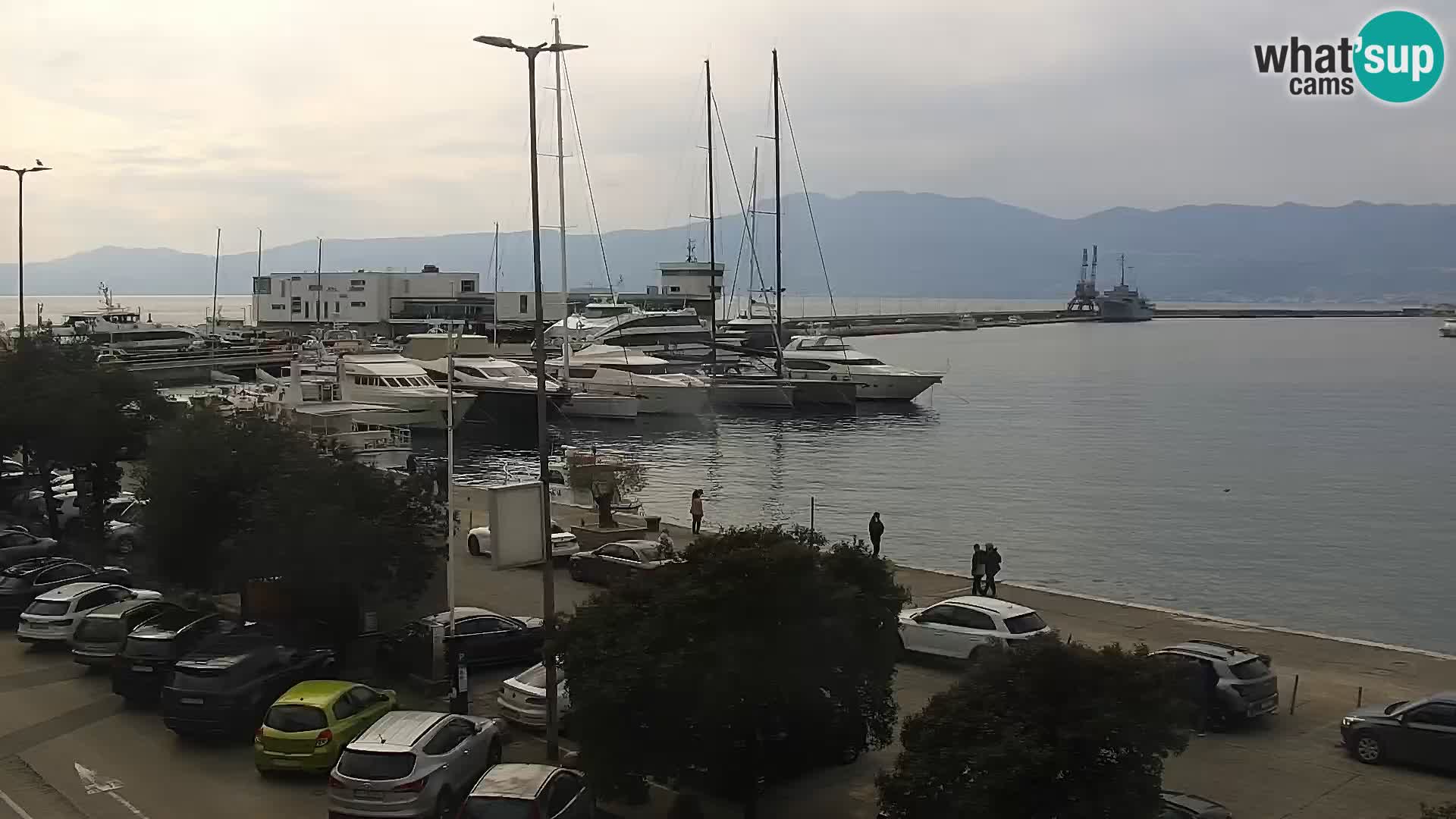 The Riva and Marina in Rijeka  – Live Webcam Croatia