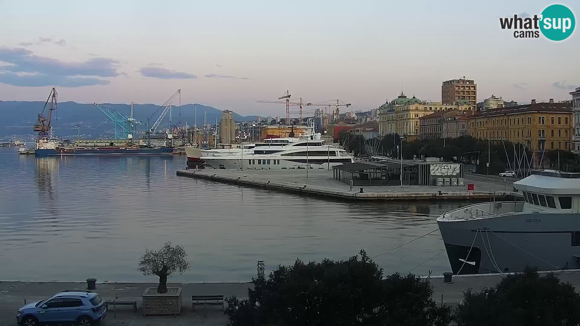 The Riva and Marina in Rijeka  – Live Webcam Croatia