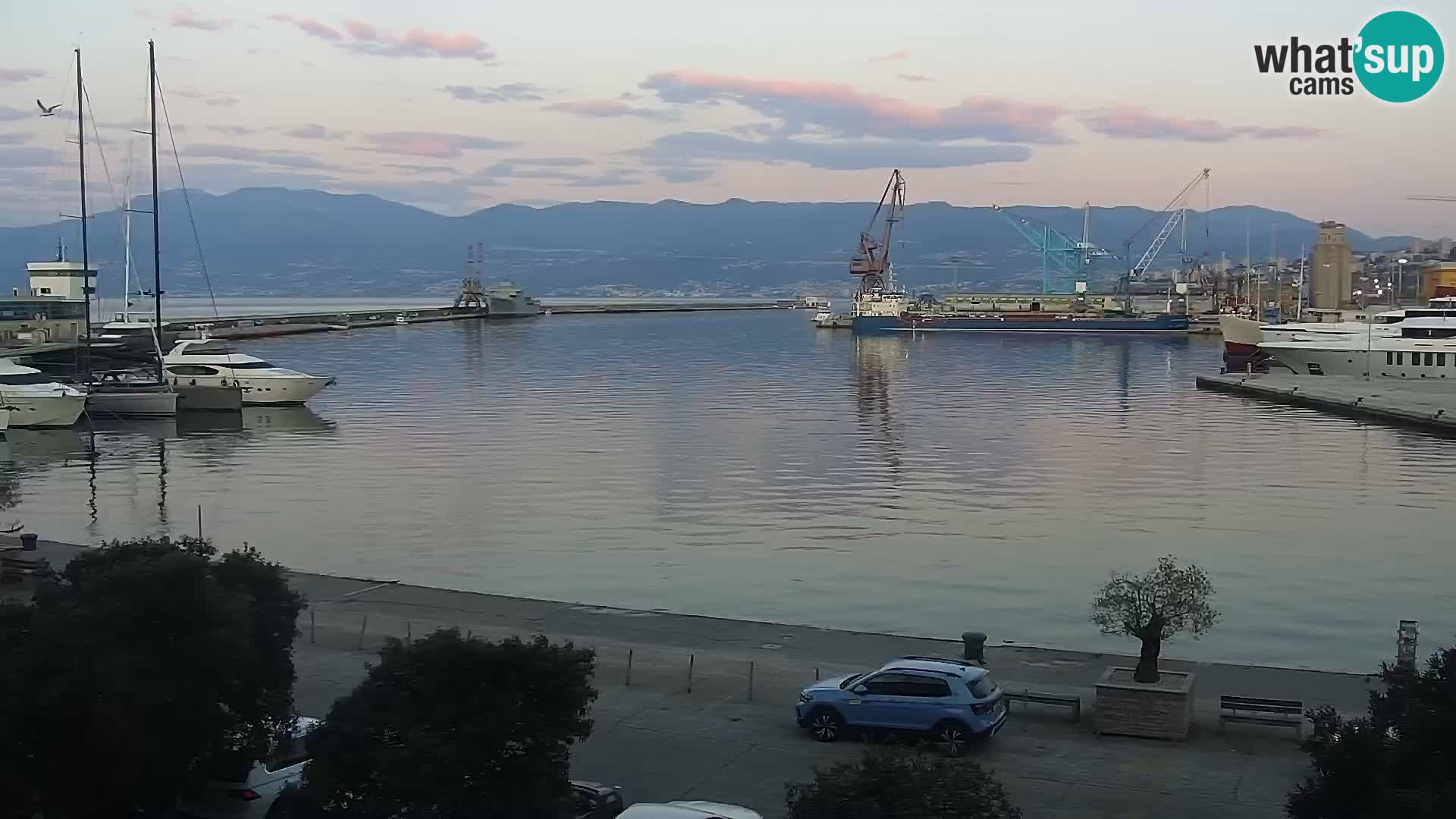 The Riva and Marina in Rijeka  – Live Webcam Croatia
