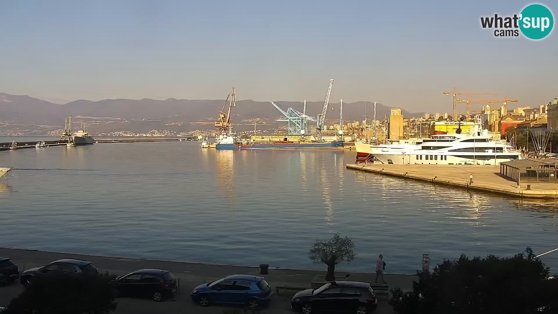 The Riva and Marina in Rijeka  – Live Webcam Croatia