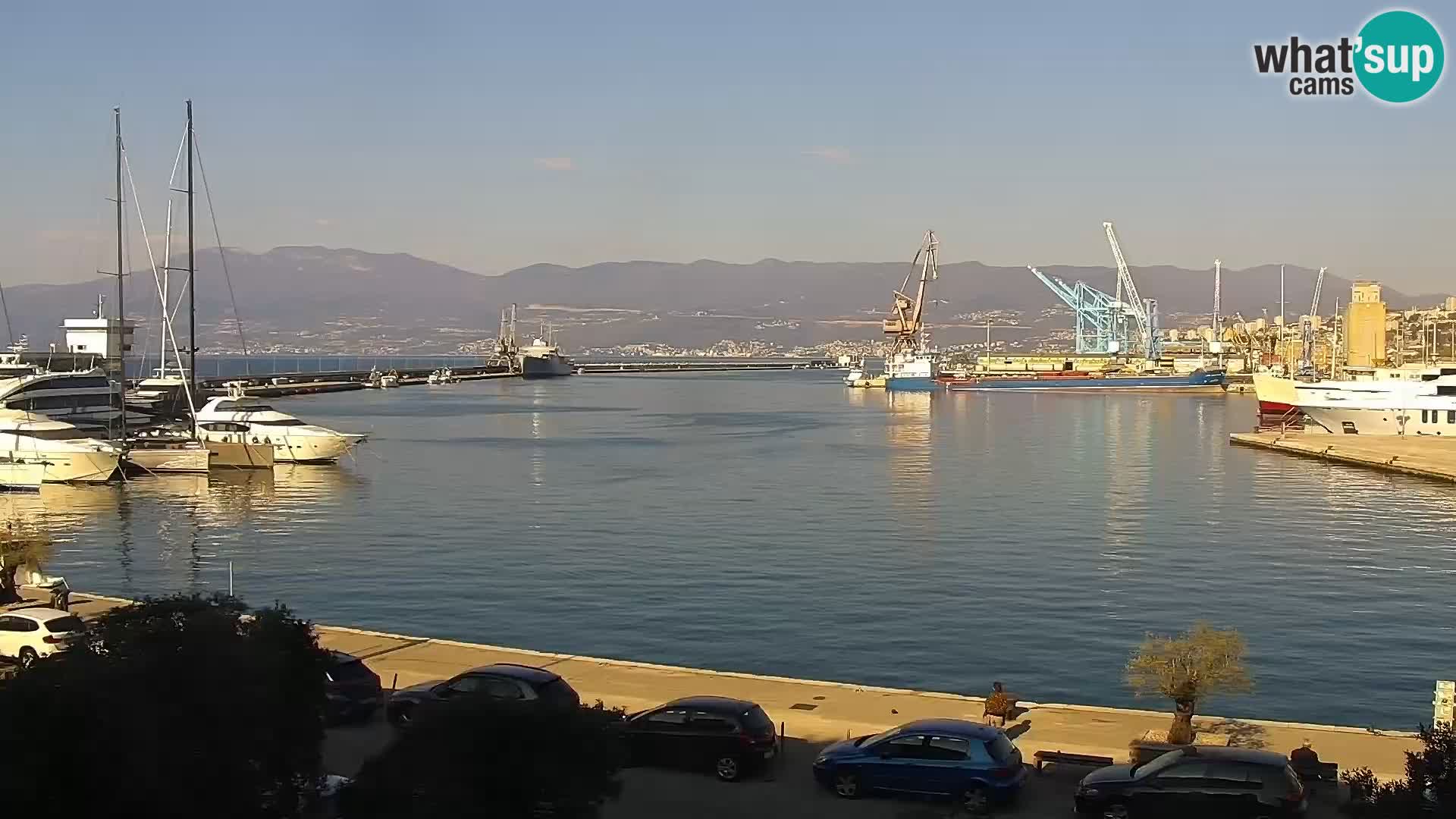 The Riva and Marina in Rijeka  – Live Webcam Croatia