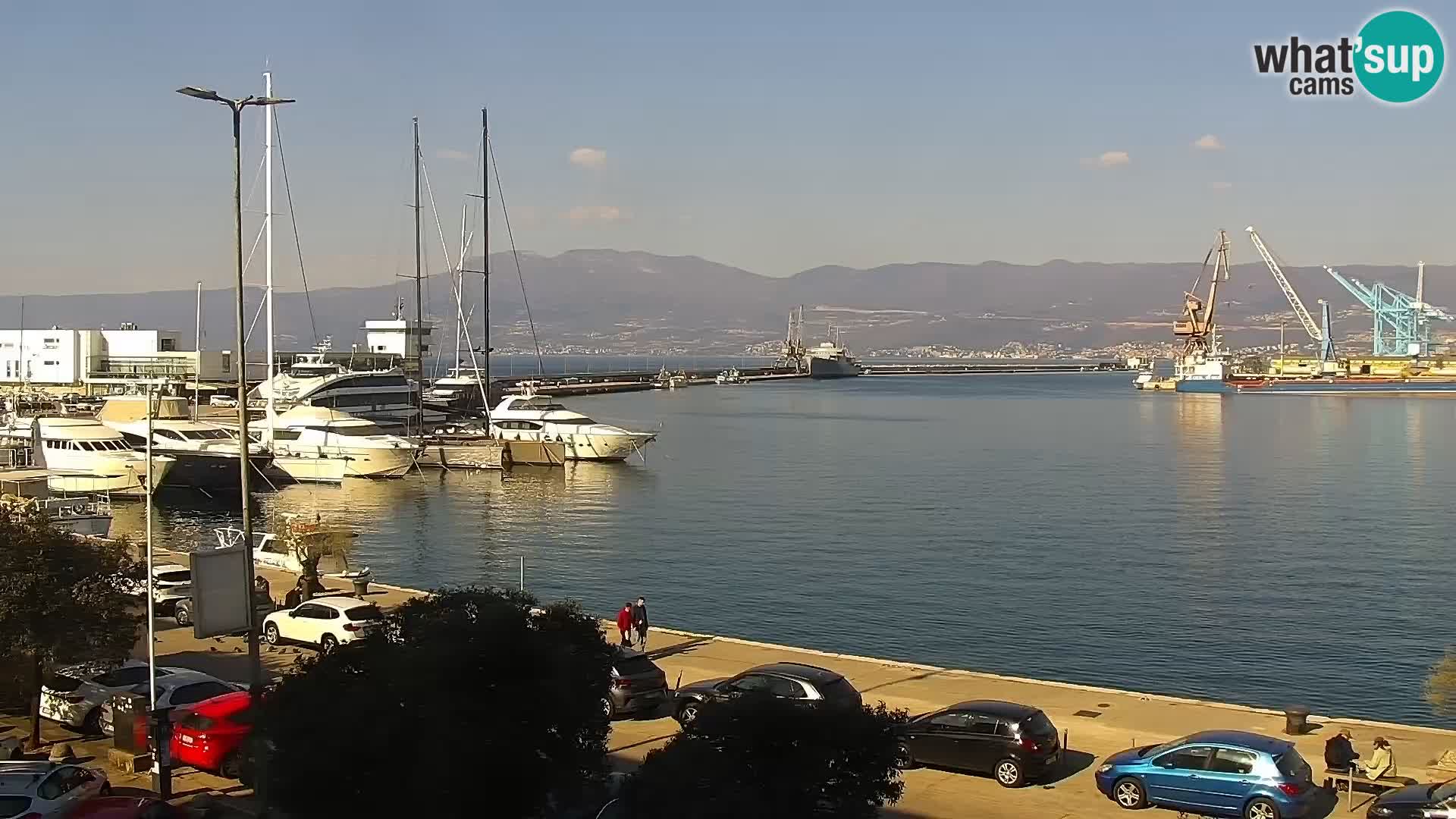 La Riva y Marina en Rijeka – Webcam en vivo Croacia