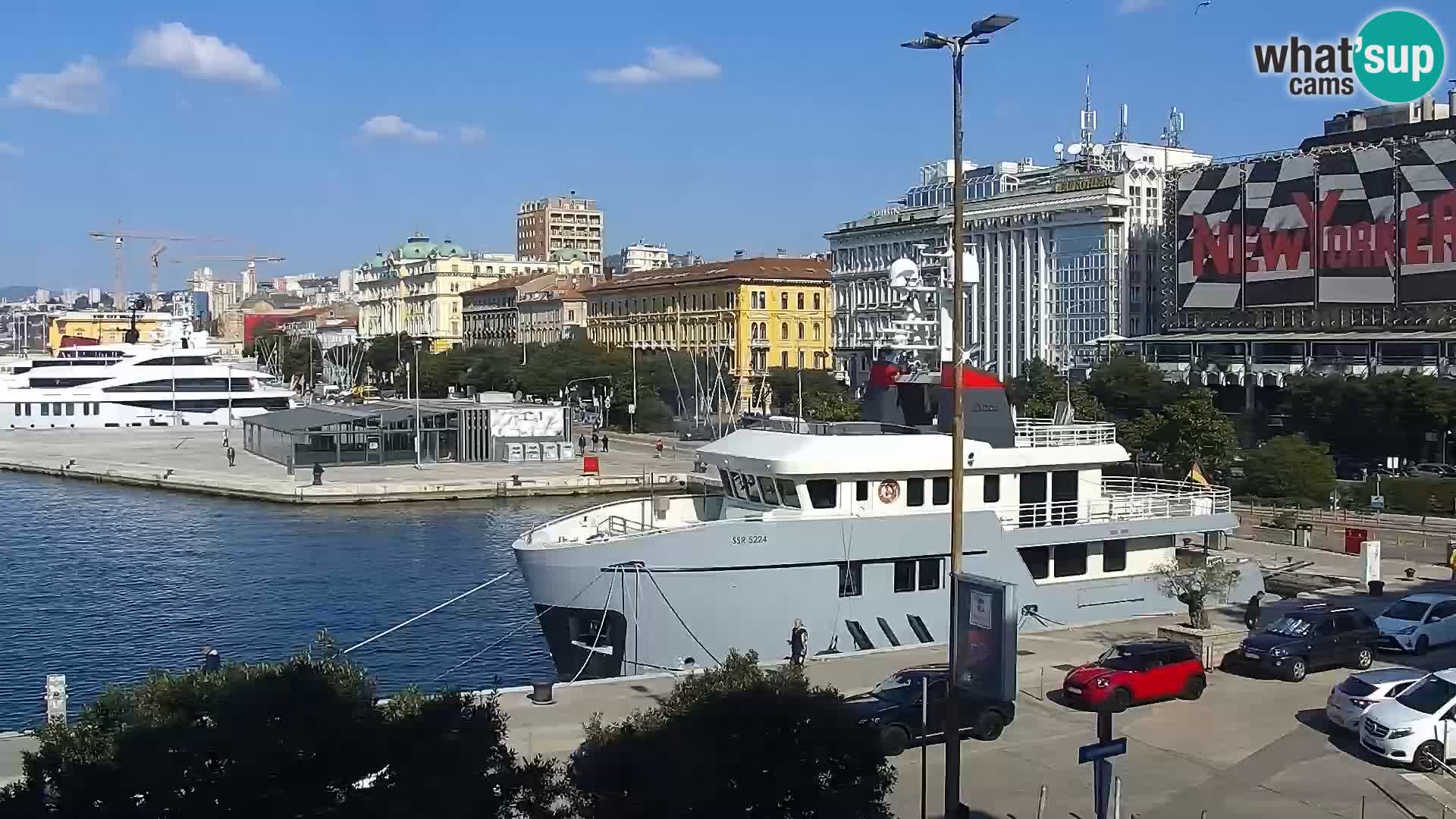 The Riva and Marina in Rijeka  – Live Webcam Croatia