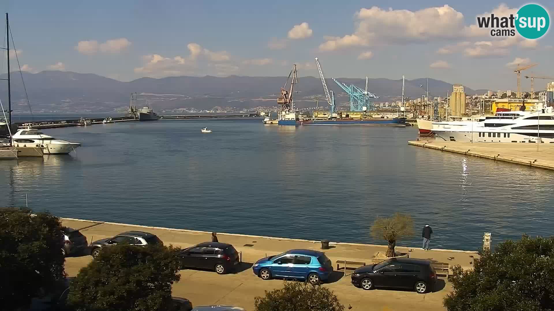 The Riva and Marina in Rijeka  – Live Webcam Croatia