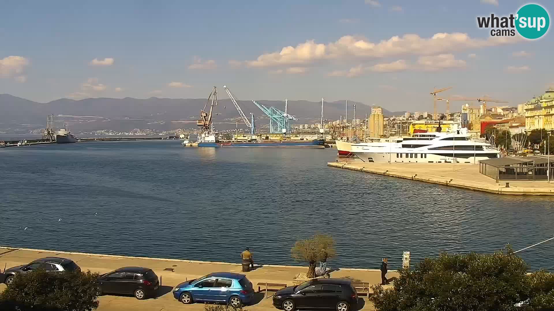 The Riva and Marina in Rijeka  – Live Webcam Croatia