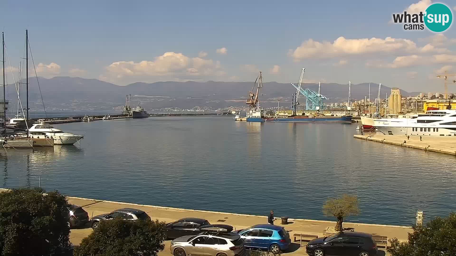 La Riva y Marina en Rijeka – Webcam en vivo Croacia
