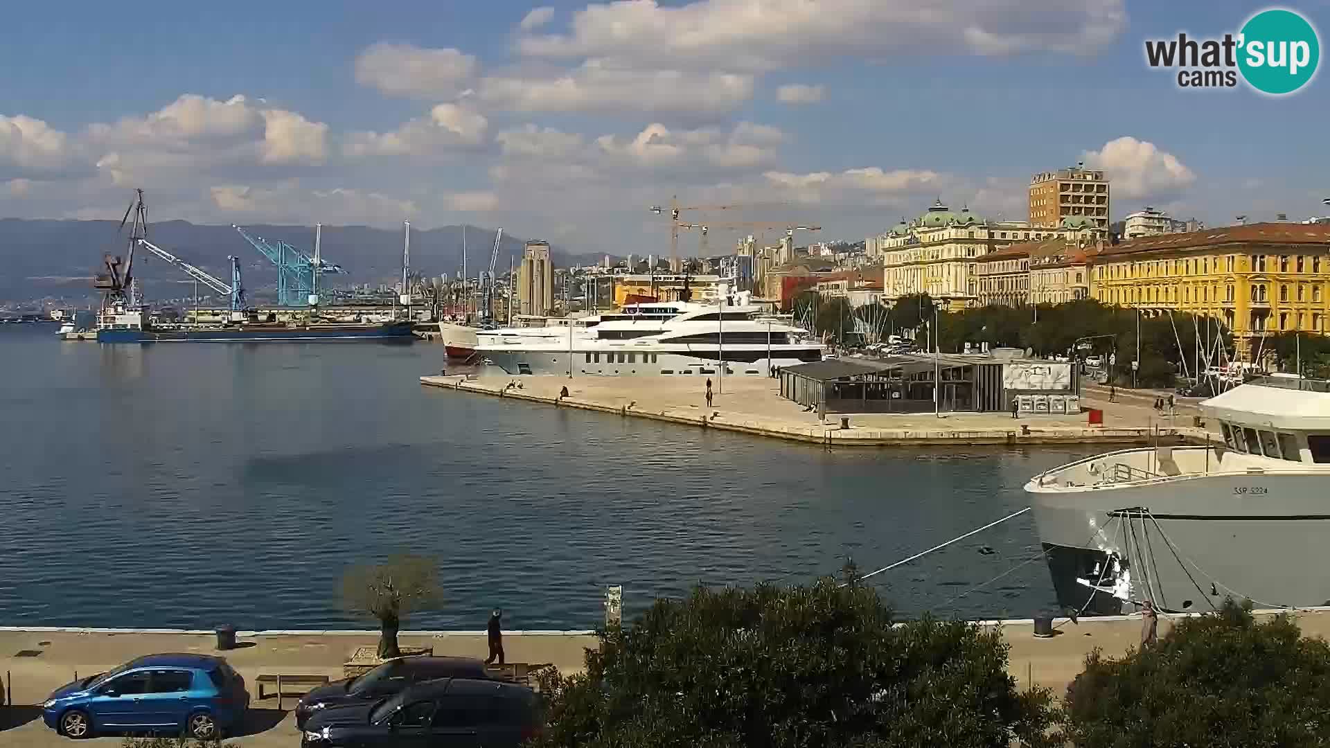 Die Riva und Marina in Rijeka – Live Webcam Kroatien