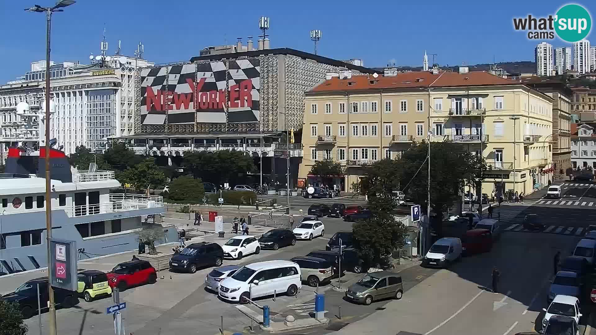 The Riva and Marina in Rijeka  – Live Webcam Croatia