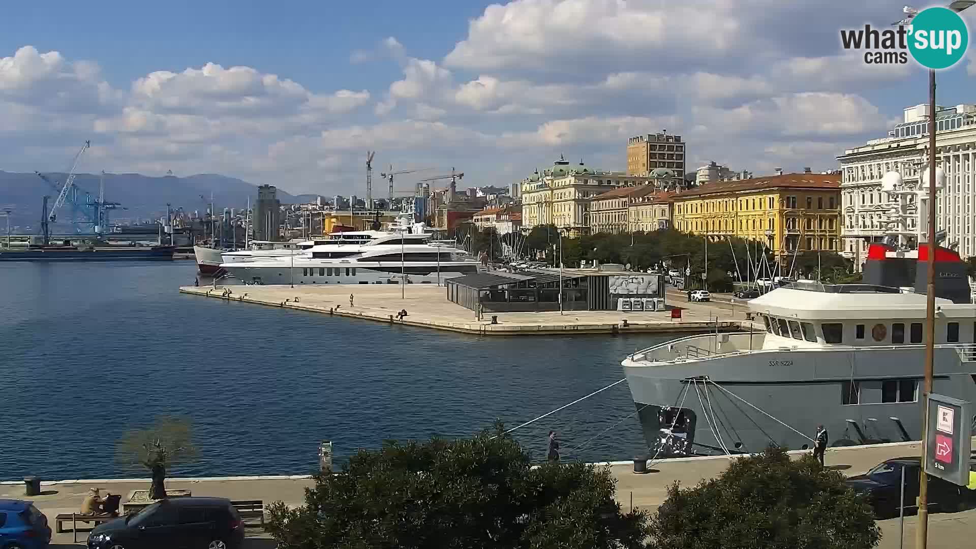 The Riva and Marina in Rijeka  – Live Webcam Croatia